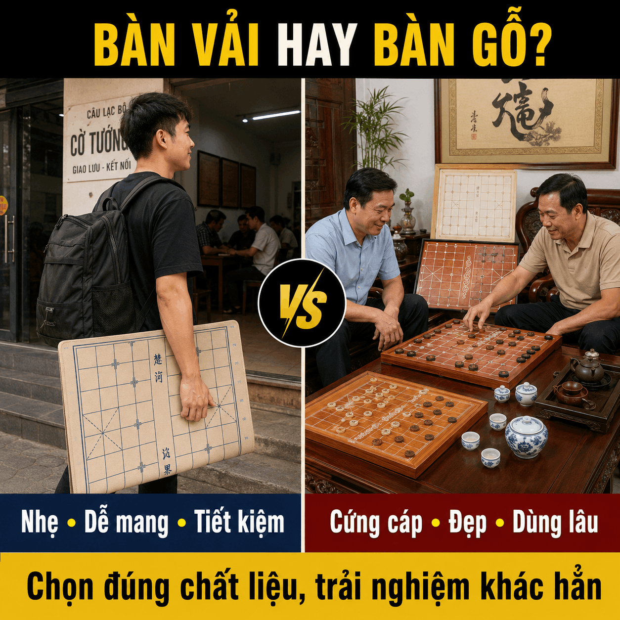 Gi&aacute; B&agrave;n Cờ Tướng Bao Nhi&ecirc;u? Chọn Theo Loại B&agrave;n V&agrave; Nhu Cầu