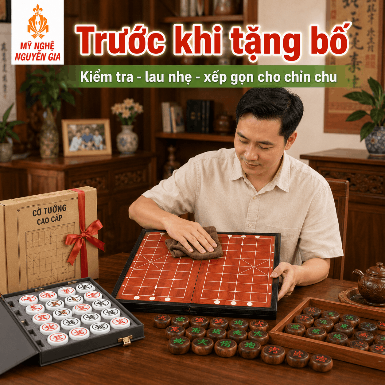 Tặng Bố Bộ Cờ Tướng Sao Cho &Yacute; Nghĩa? Gợi &Yacute; Sau Khi Mua Để M&oacute;n Qu&agrave; Được D&ugrave;ng Nhiều Hơn