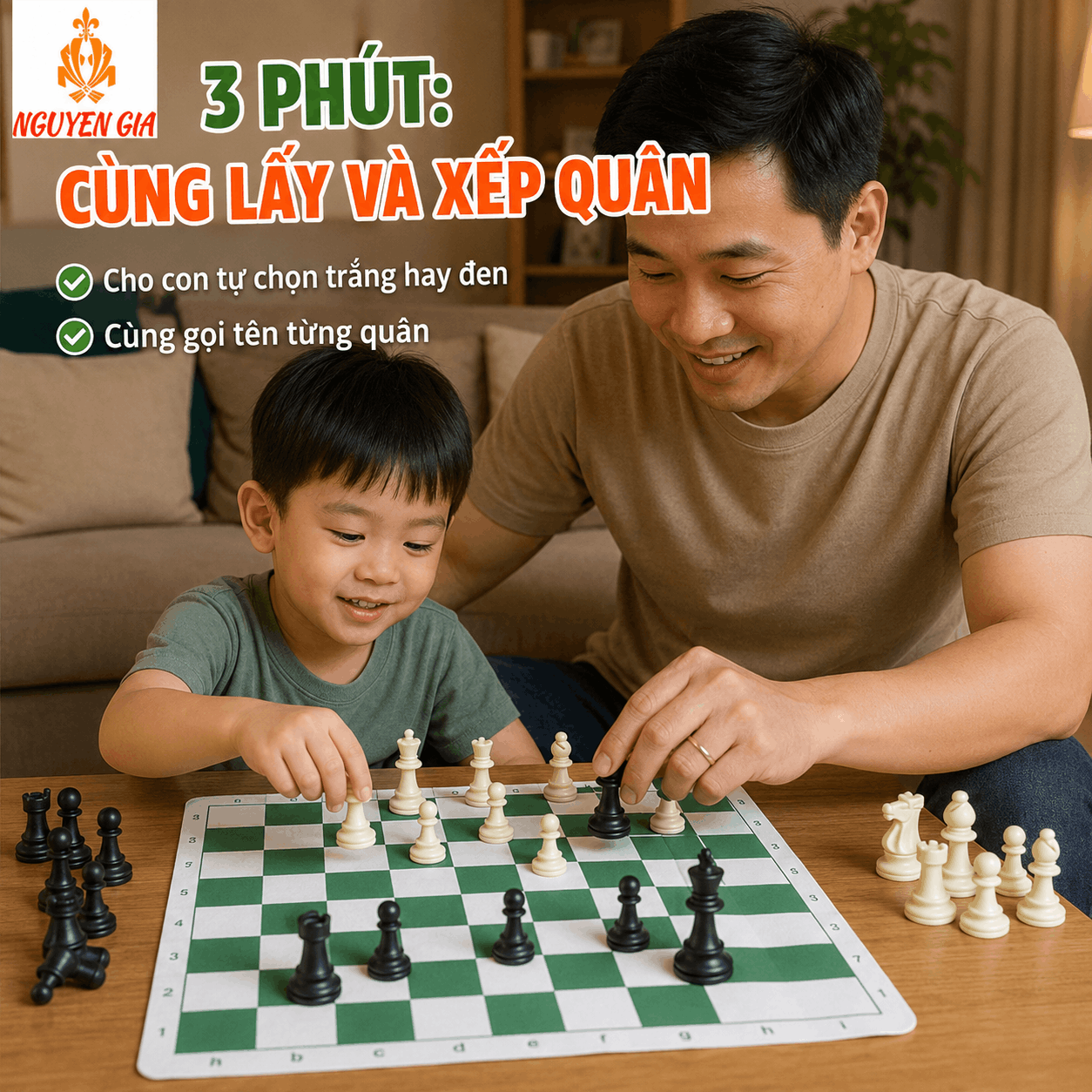 15 phút cùng con: Cách chơi cờ vua nhẹ nhàng cùng trẻ
