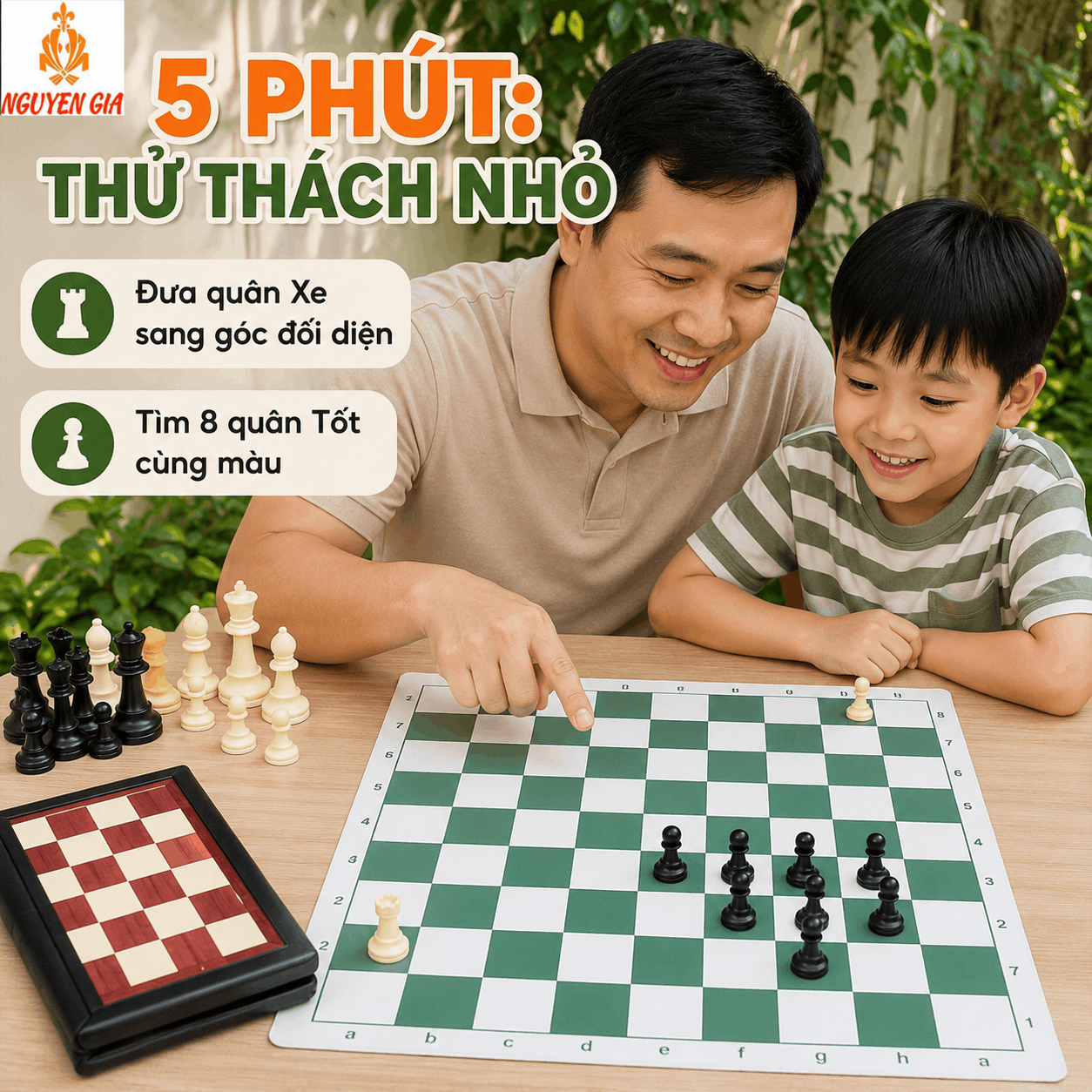 15 phút cùng con: Cách chơi cờ vua nhẹ nhàng cùng trẻ