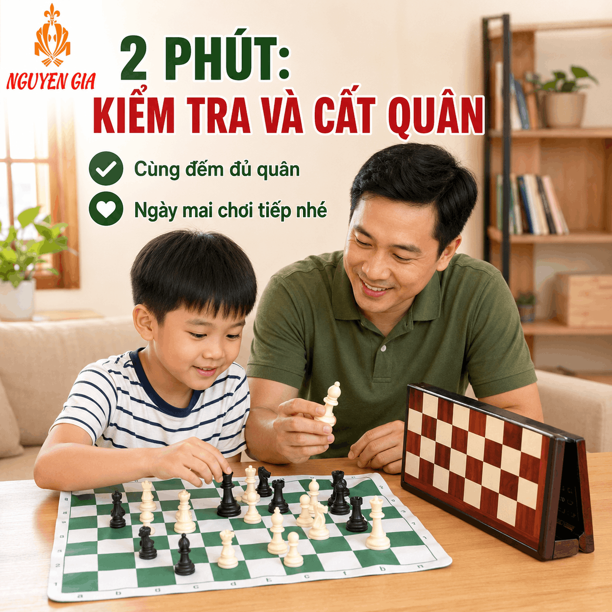 15 phút cùng con: Cách chơi cờ vua nhẹ nhàng cùng trẻ