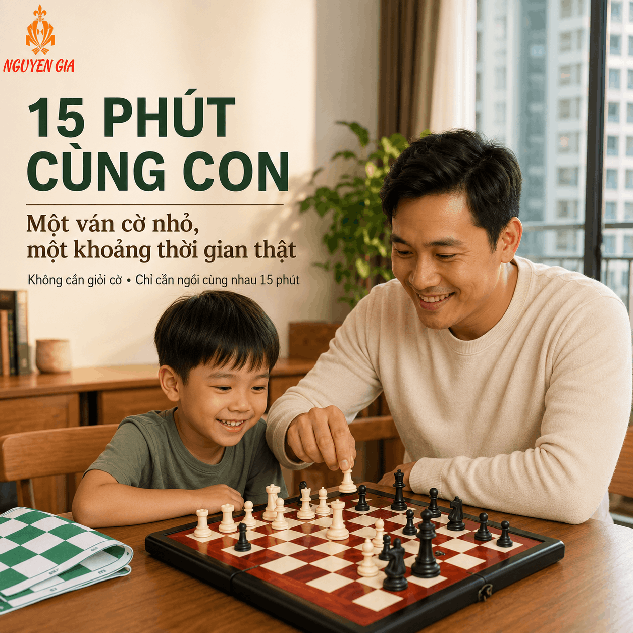 15 phút cùng con: Cách chơi cờ vua nhẹ nhàng cùng trẻ