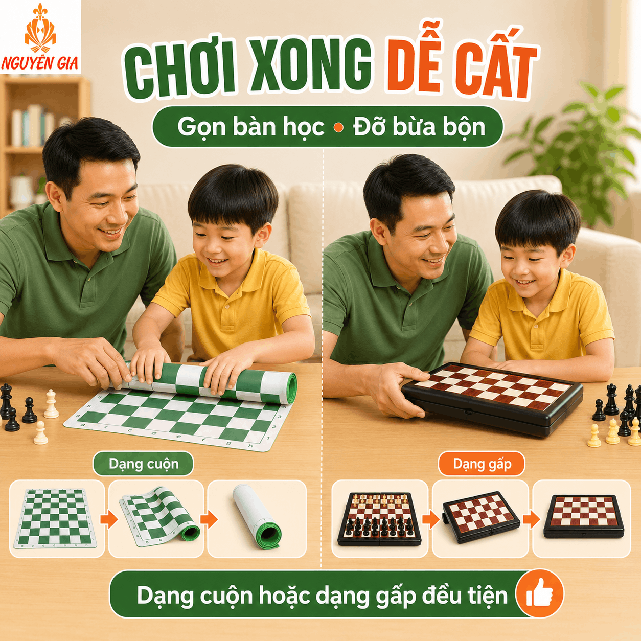 Bộ Cờ Vua Cho Bé Nên Chọn Loại Nào? Chọn Theo Cách Con Dùng