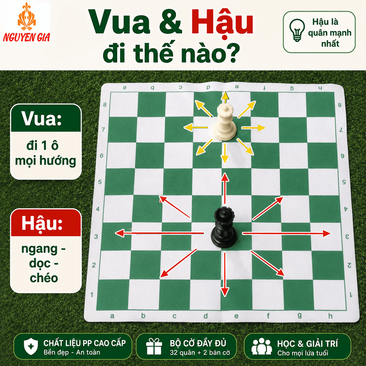 C&aacute;ch Chơi Cờ Vua Cho Người Mới: C&aacute;ch Đi Qu&acirc;n V&agrave; Luật Cơ Bản