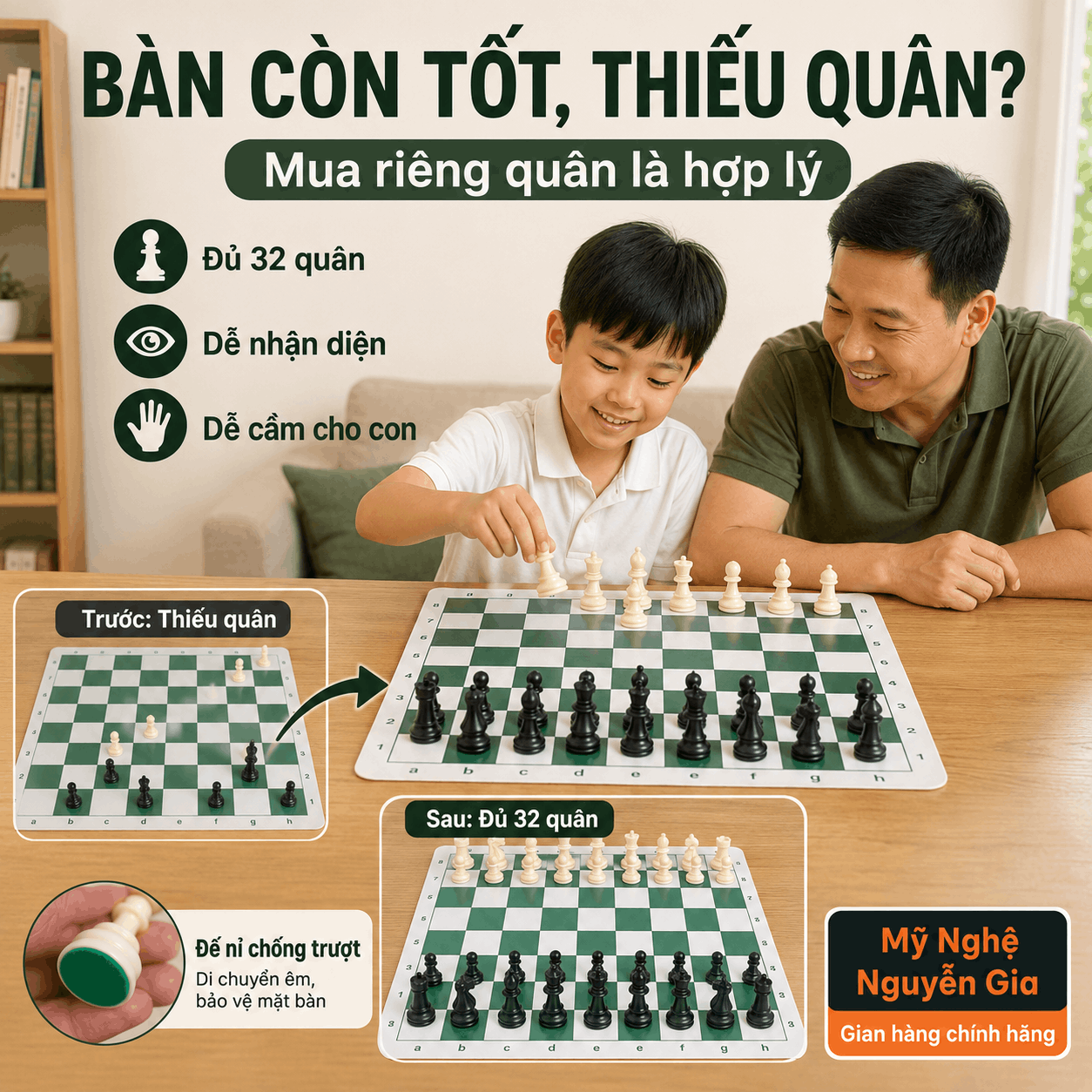Đã Có Bàn Hoặc Quân Cờ Vua, Chọn Phần Còn Lại Thế Nào Cho Hợp?