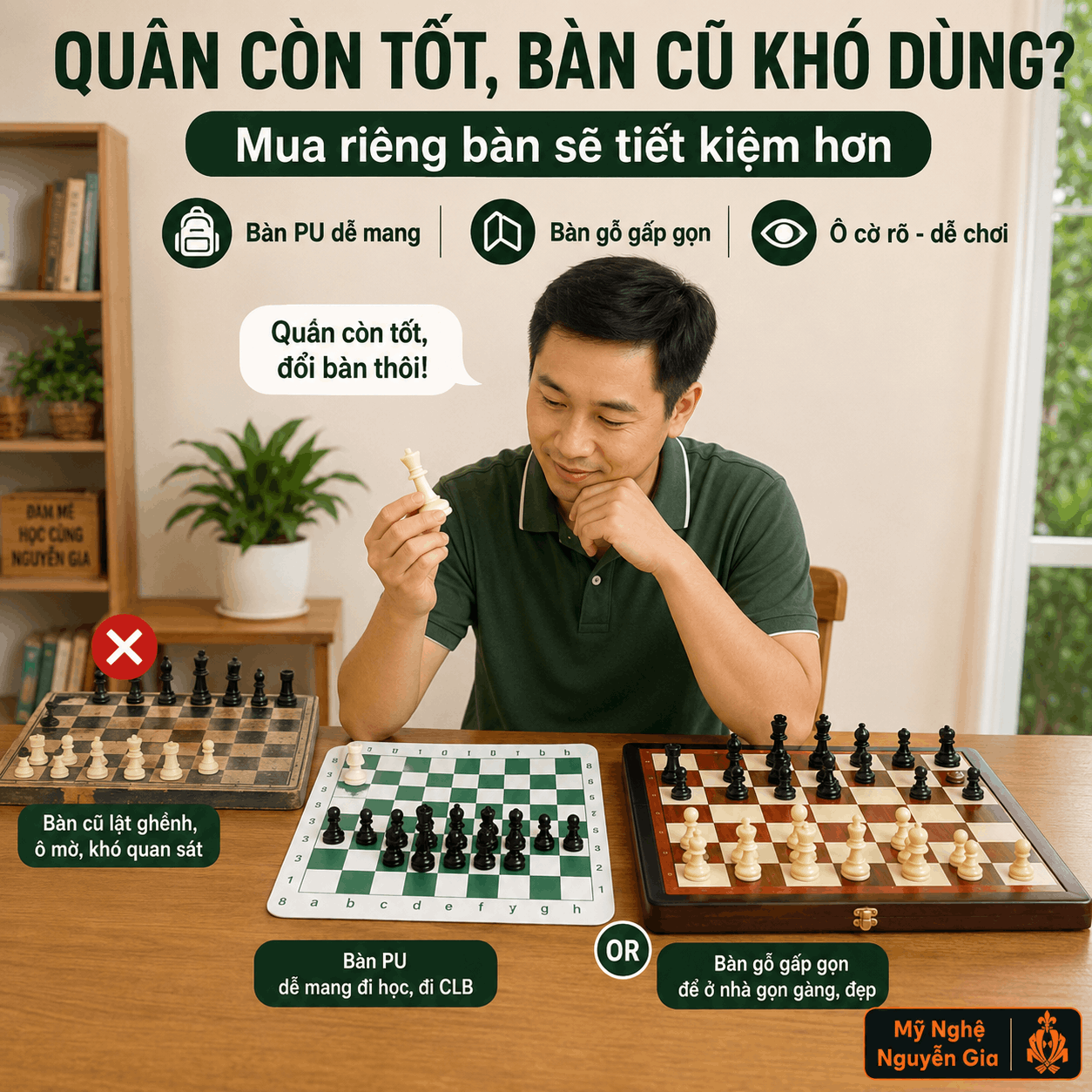 Đã Có Bàn Hoặc Quân Cờ Vua, Chọn Phần Còn Lại Thế Nào Cho Hợp?