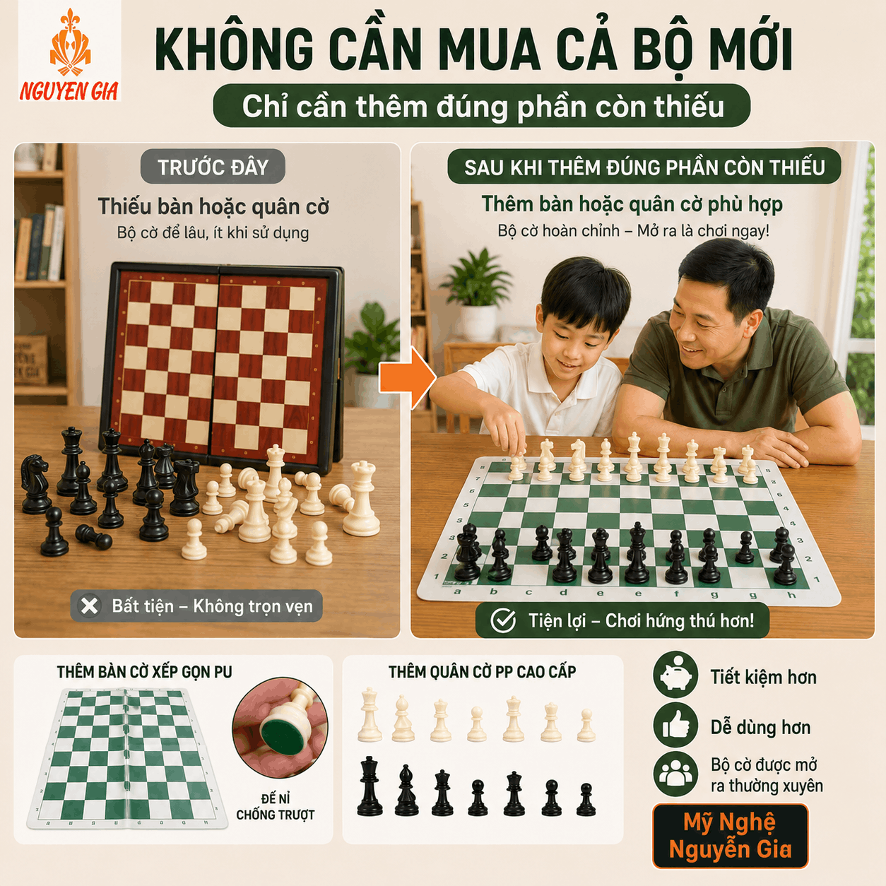 Đã Có Bàn Hoặc Quân Cờ Vua, Chọn Phần Còn Lại Thế Nào Cho Hợp?