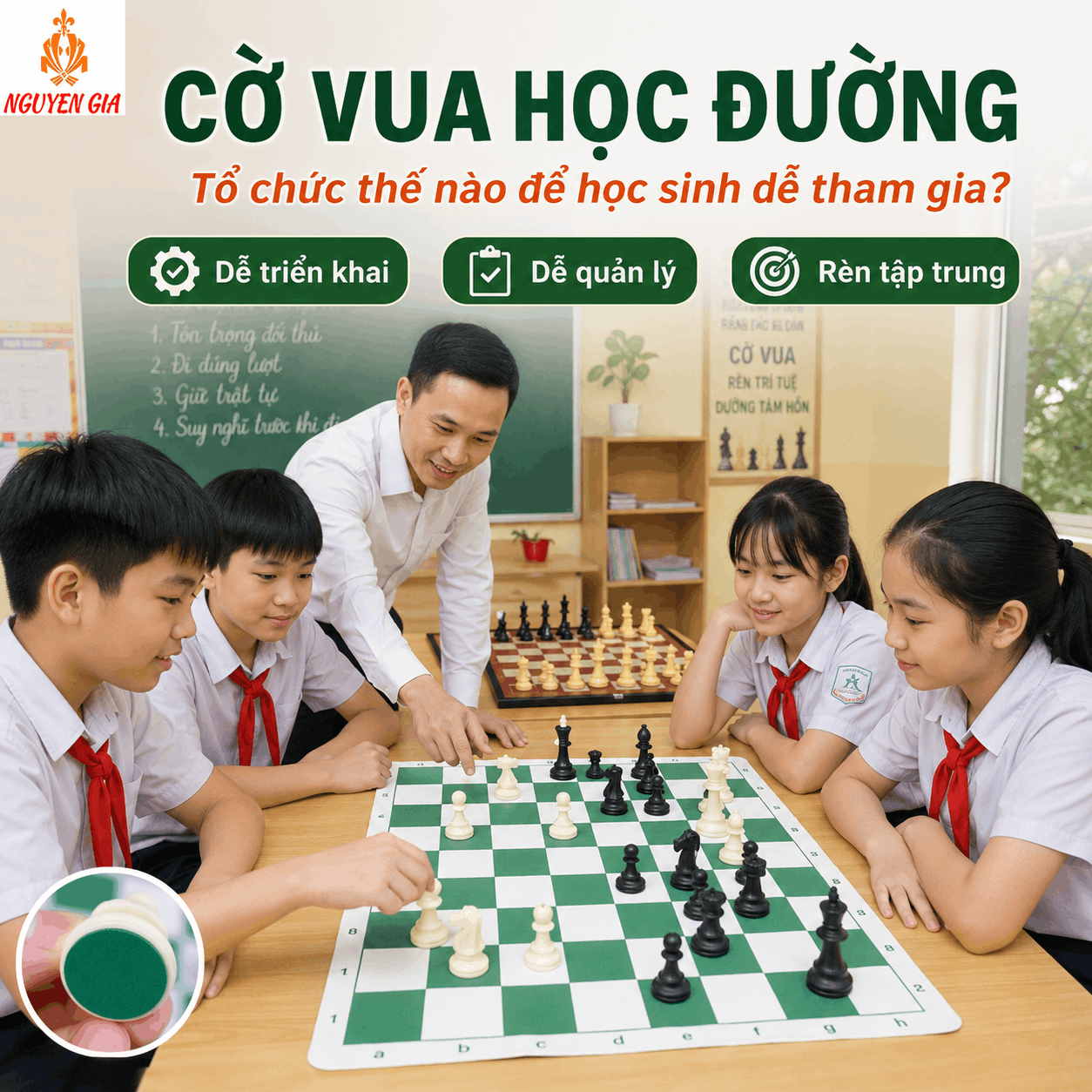 Cờ Vua Học Đường L&agrave; G&igrave;? C&aacute;ch Tổ Chức Cho Trường, Lớp, CLB