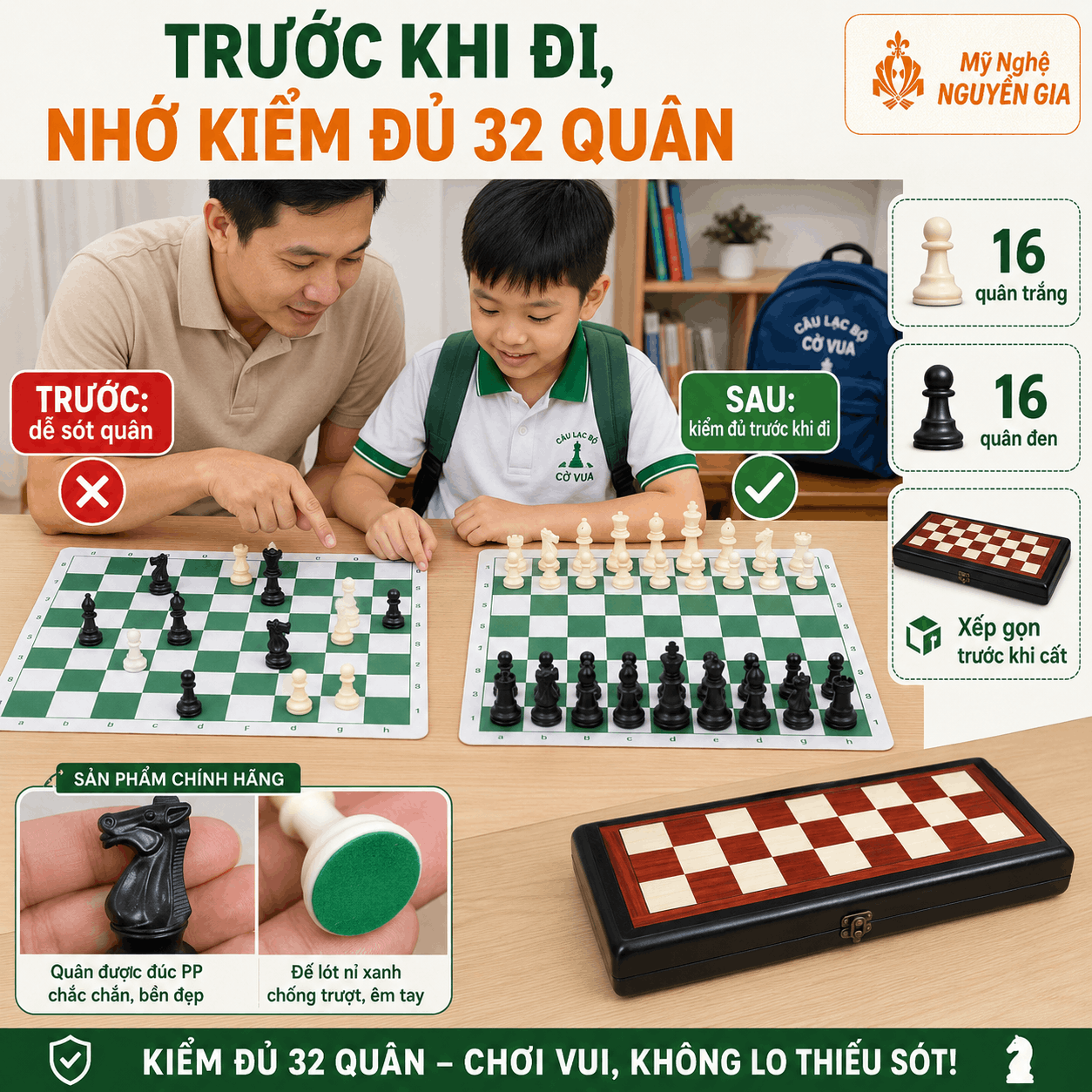 Mang Bộ Cờ Vua Đi Học, Đi Câu Lạc Bộ: Cách Cất Và Chuẩn Bị Để Không Mất Quân