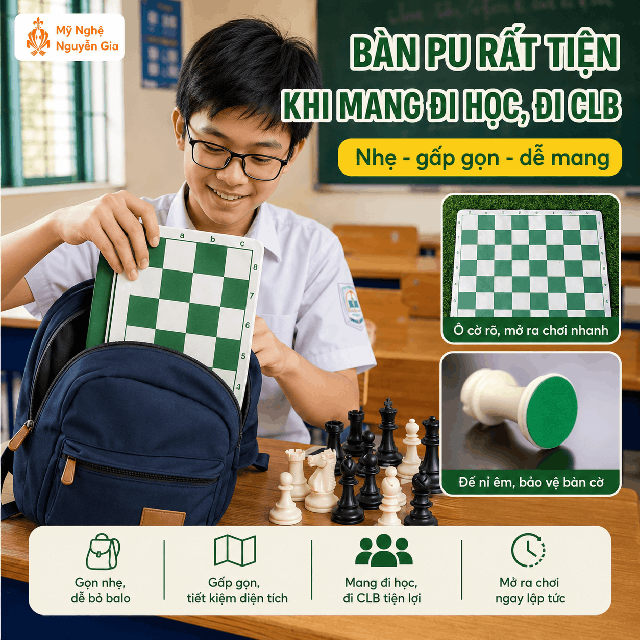 Mang Bộ Cờ Vua Đi Học, Đi Câu Lạc Bộ: Cách Cất Và Chuẩn Bị Để Không Mất Quân