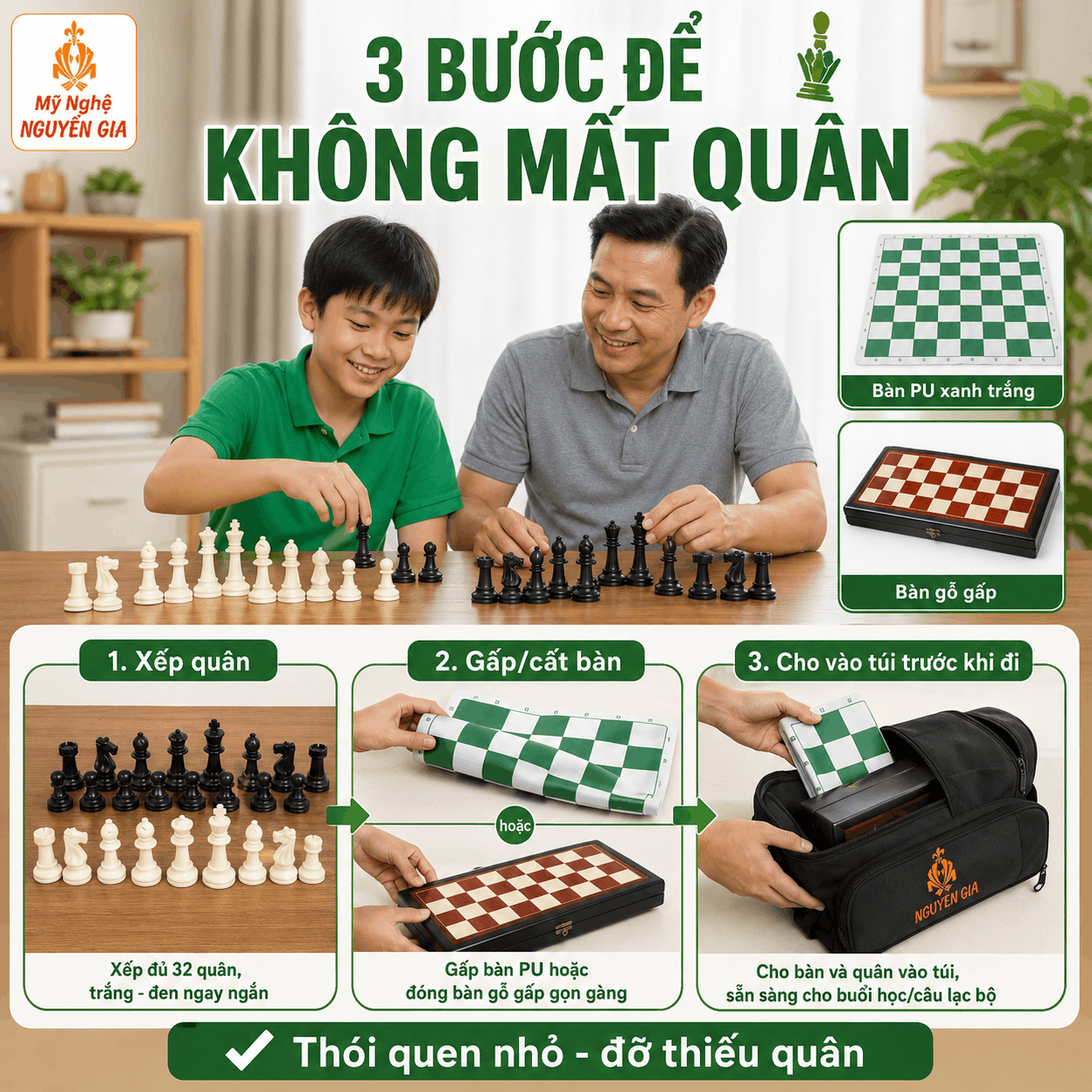 Mang Bộ Cờ Vua Đi Học, Đi Câu Lạc Bộ: Cách Cất Và Chuẩn Bị Để Không Mất Quân