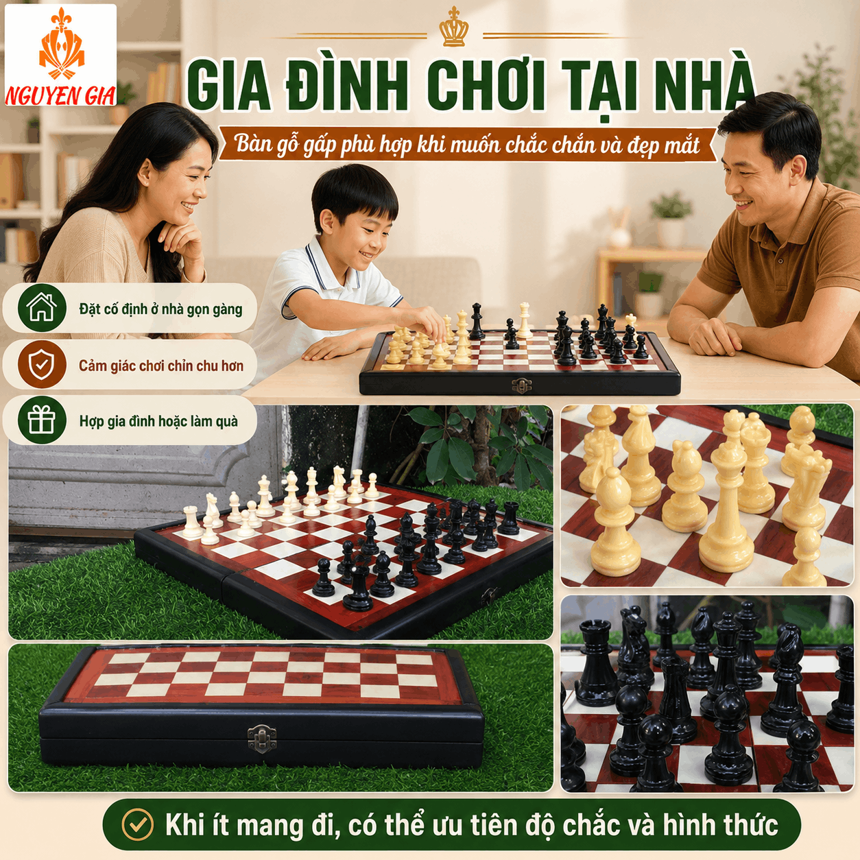 Chọn Bộ Cờ Vua Phù Hợp: Bàn Da, Bàn Gỗ, Quân PP Hay Mica?