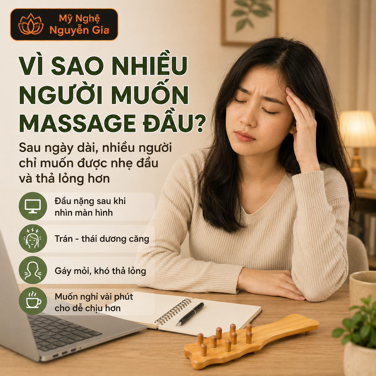 C&aacute;ch Massage Đầu Bằng Tay Gi&uacute;p Thư Gi&atilde;n, Xả Stress Sau Ng&agrave;y D&agrave;i