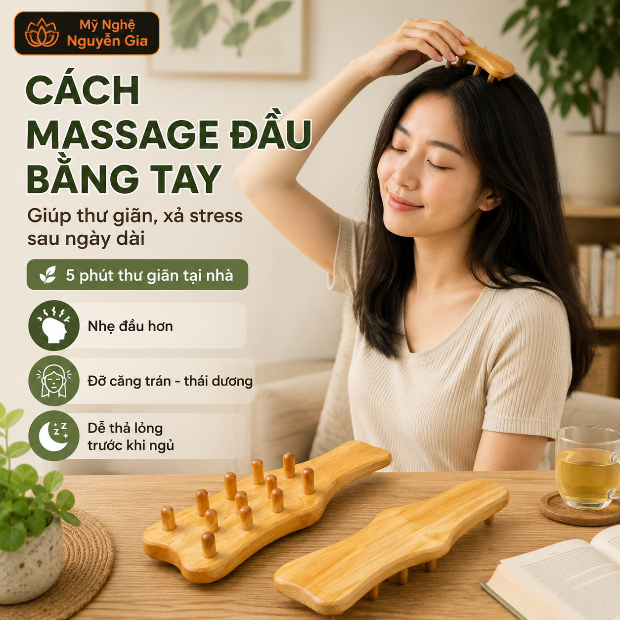 C&aacute;ch Massage Đầu Bằng Tay Gi&uacute;p Thư Gi&atilde;n, Xả Stress Sau Ng&agrave;y D&agrave;i