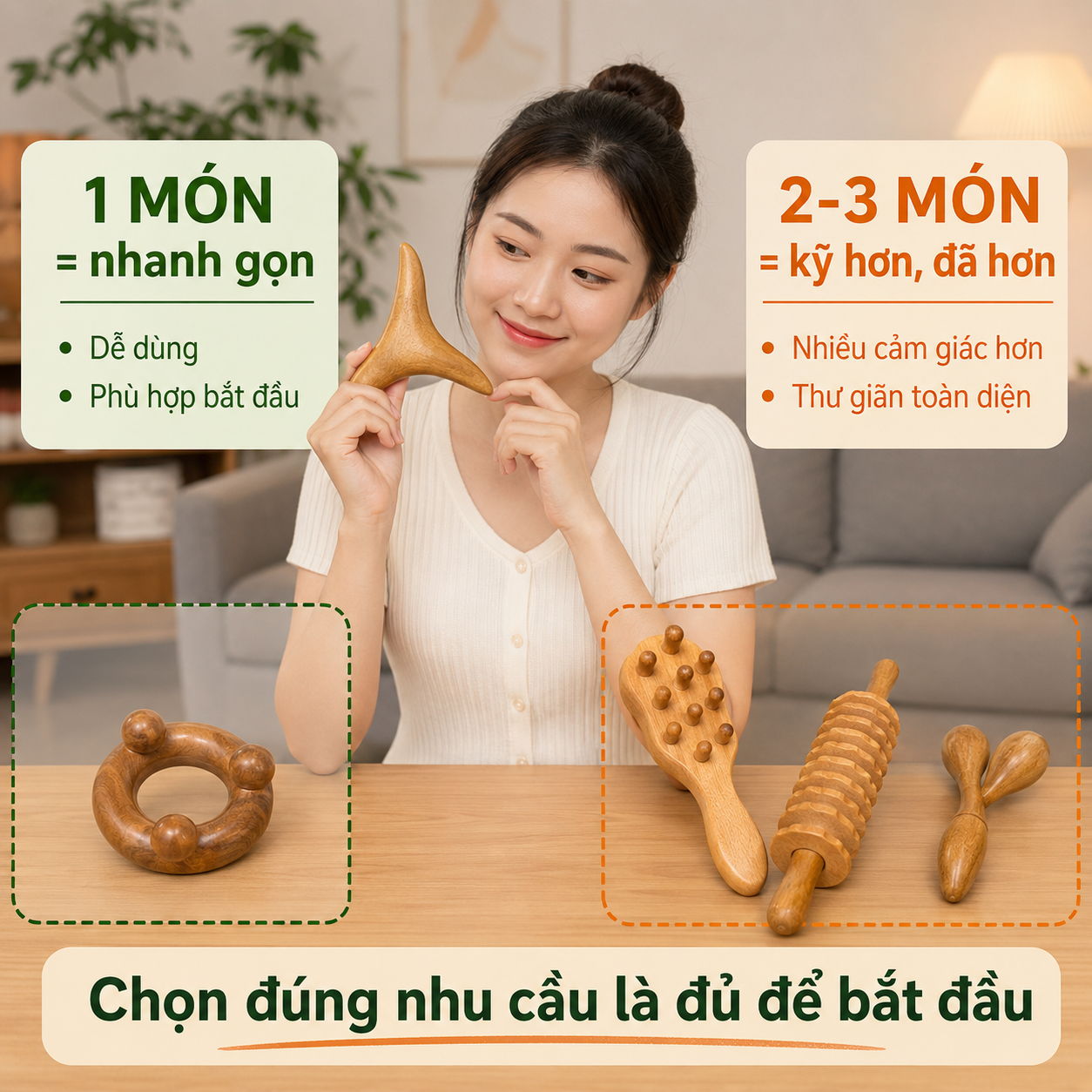 Dụng Cụ Massage Cầm Tay Bằng Gỗ Loại Nào Dễ Dùng Tại Nhà?