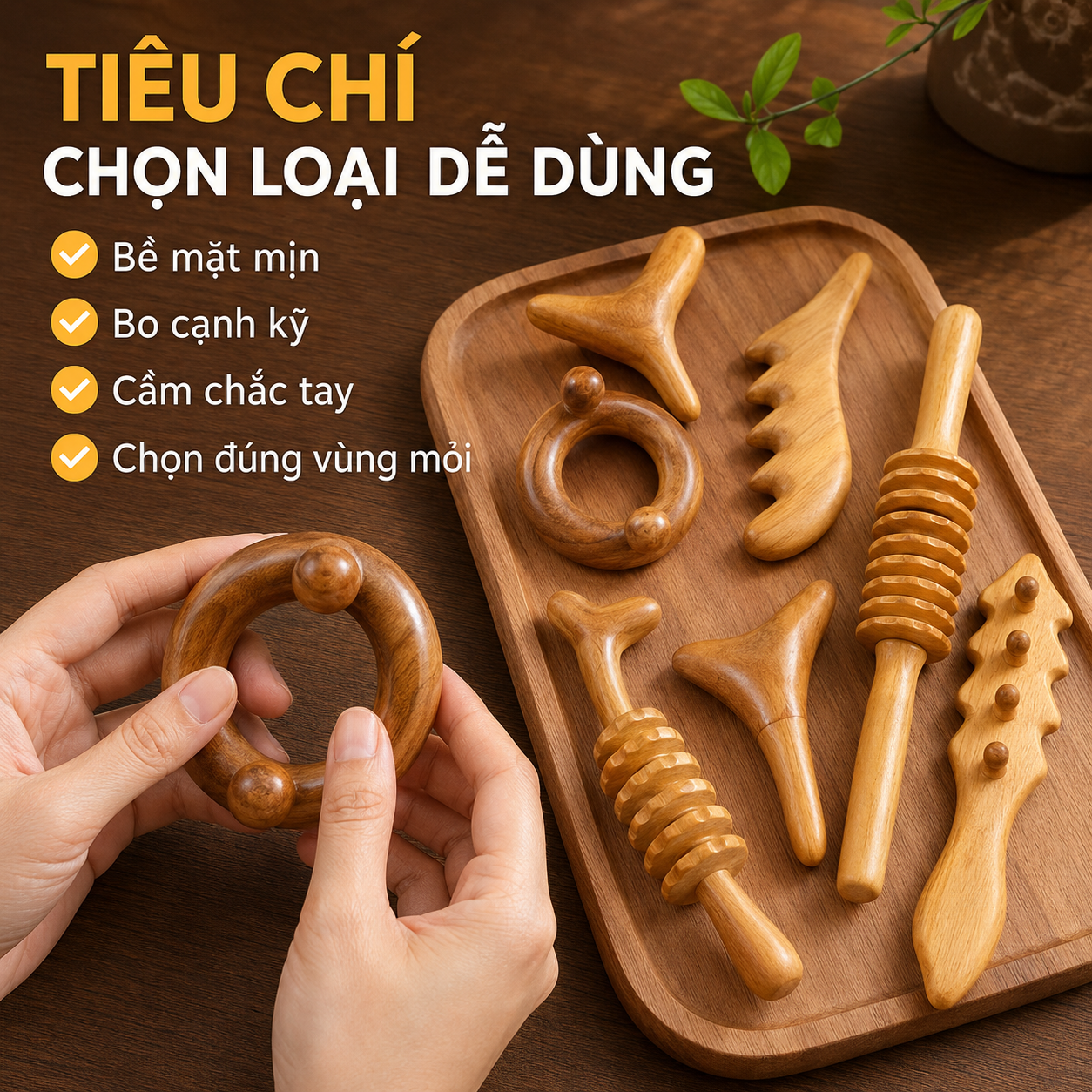 Dụng Cụ Massage Cầm Tay Bằng Gỗ Loại Nào Dễ Dùng Tại Nhà?