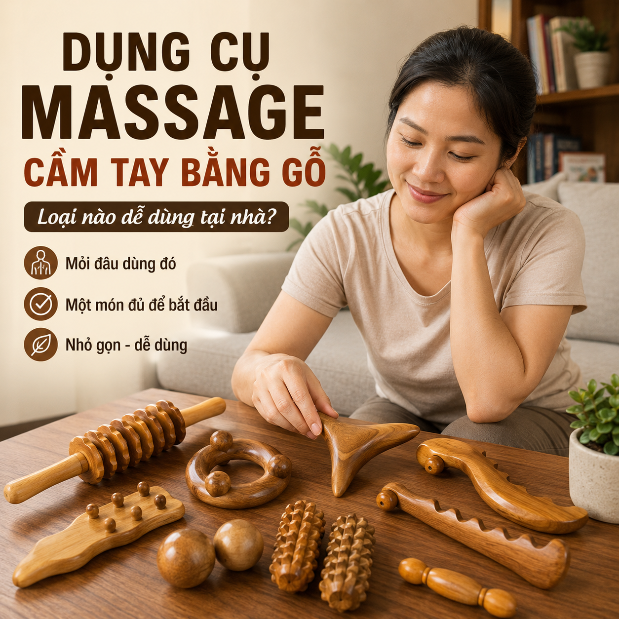 Dụng Cụ Massage Cầm Tay Bằng Gỗ Loại Nào Dễ Dùng Tại Nhà?