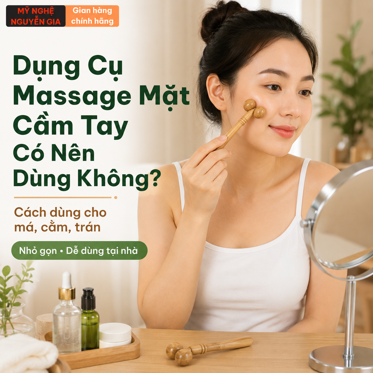 Dụng Cụ Massage Mặt Cầm Tay Có Nên Dùng Không? Cách Dùng Cho Má, Cằm, Trán