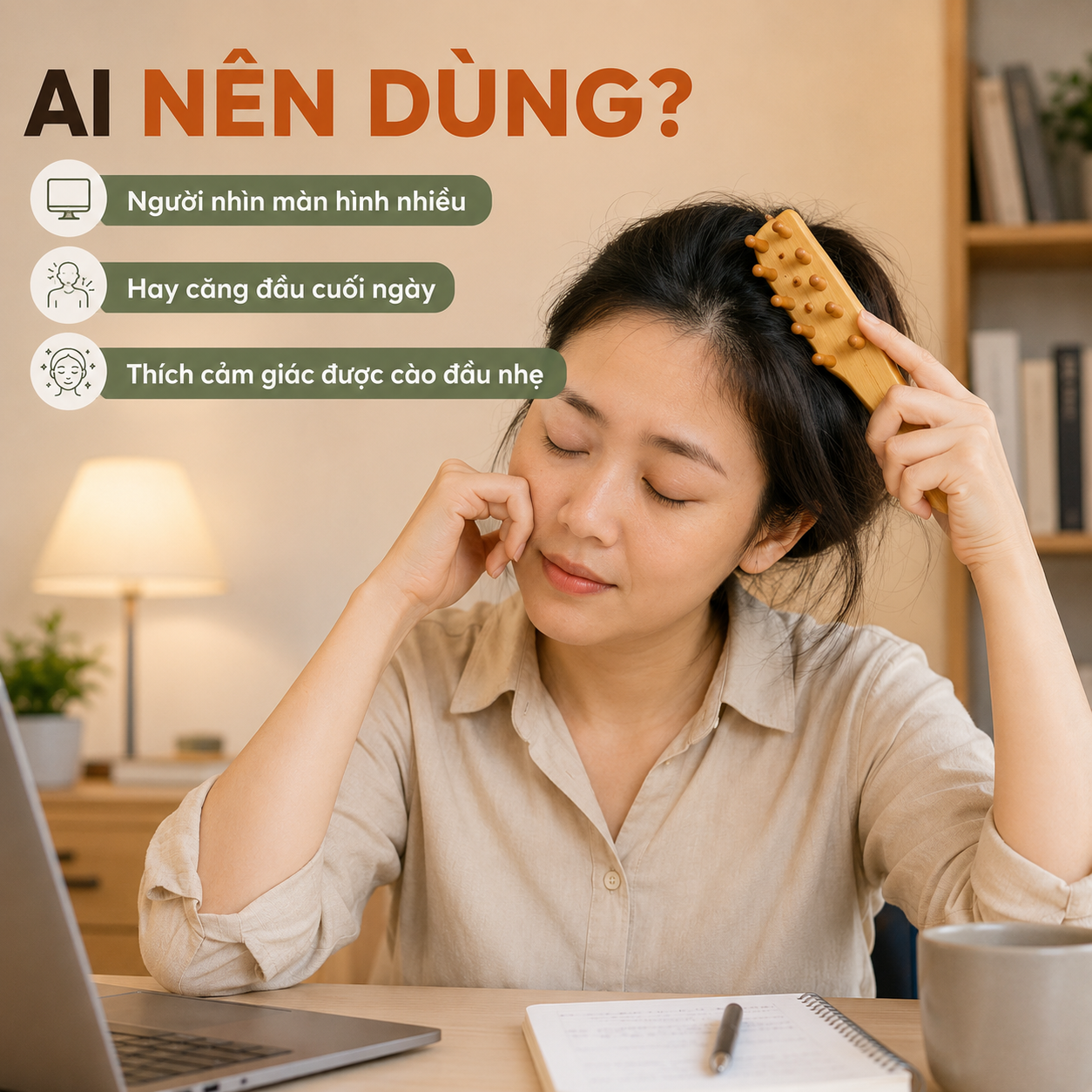 Lược Massage Đầu Gỗ Có Nên Dùng Không? Cách Dùng Cho Da Đầu Và Vai Gáy