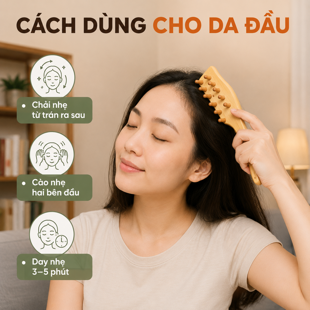 Lược Massage Đầu Gỗ Có Nên Dùng Không? Cách Dùng Cho Da Đầu Và Vai Gáy
