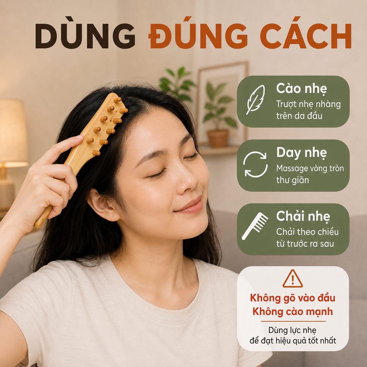 Lược Massage Đầu Gỗ Có Nên Dùng Không? Cách Dùng Cho Da Đầu Và Vai Gáy