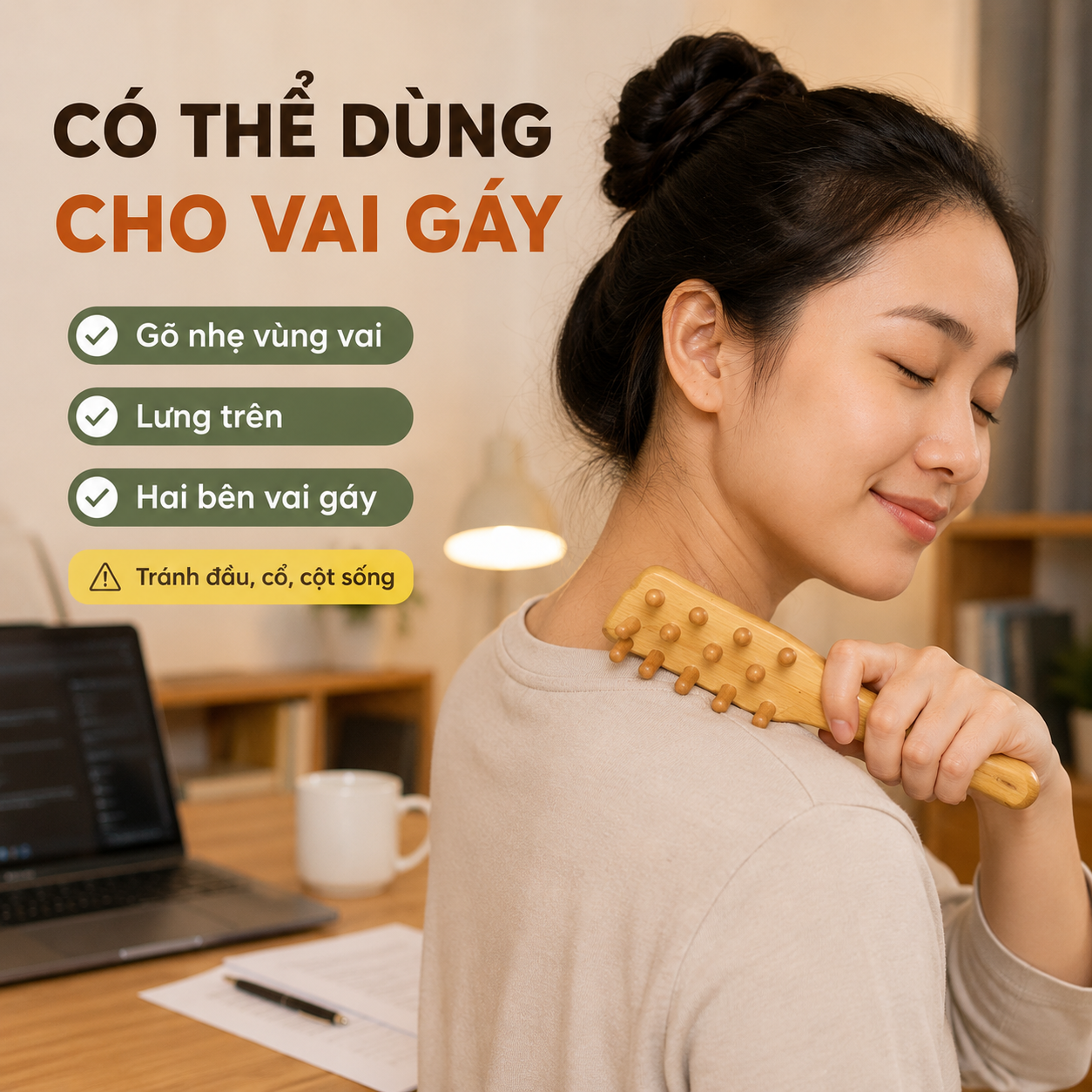 Lược Massage Đầu Gỗ Có Nên Dùng Không? Cách Dùng Cho Da Đầu Và Vai Gáy