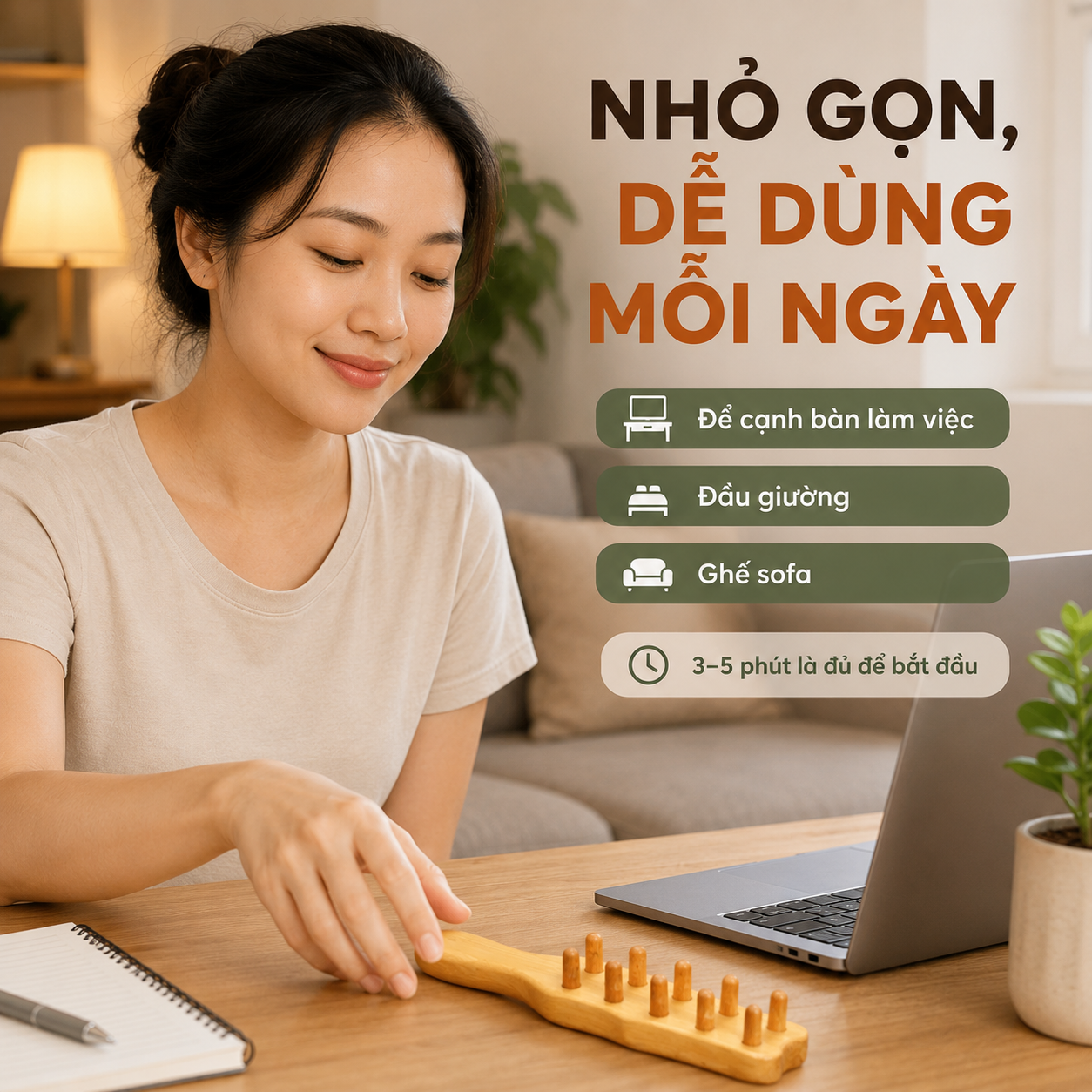 Lược Massage Đầu Gỗ Có Nên Dùng Không? Cách Dùng Cho Da Đầu Và Vai Gáy