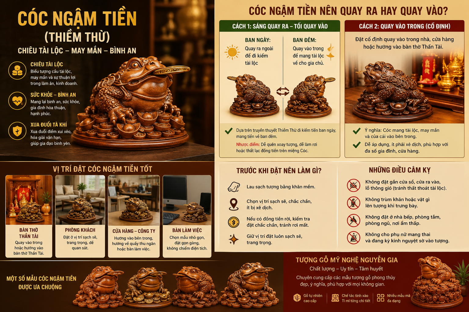 Cóc Ngậm Tiền Quay Ra Hay Quay Vào? Cách Đặt Đúng, Dễ Hiểu
