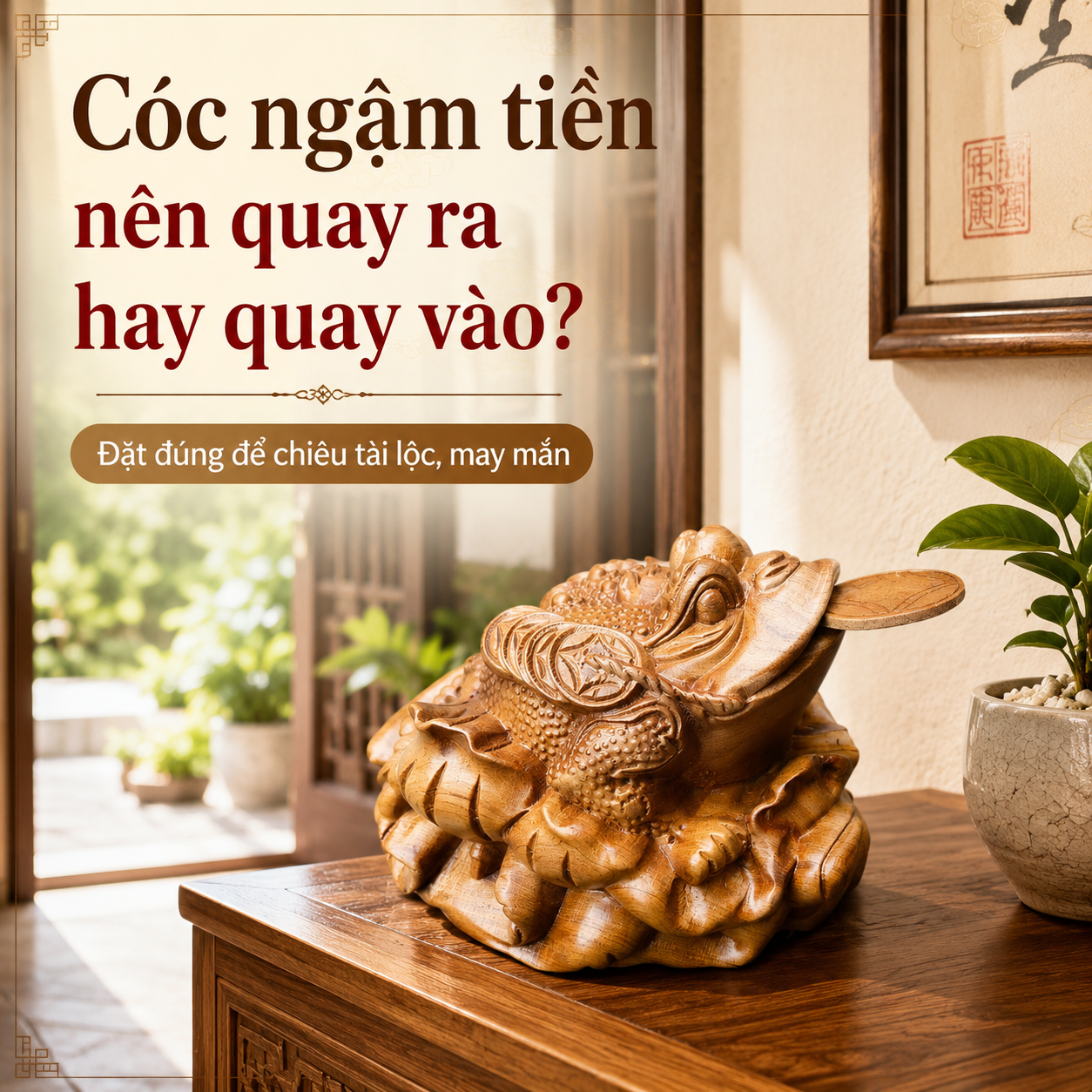 Cóc Ngậm Tiền Quay Ra Hay Quay Vào? Cách Đặt Đúng, Dễ Hiểu