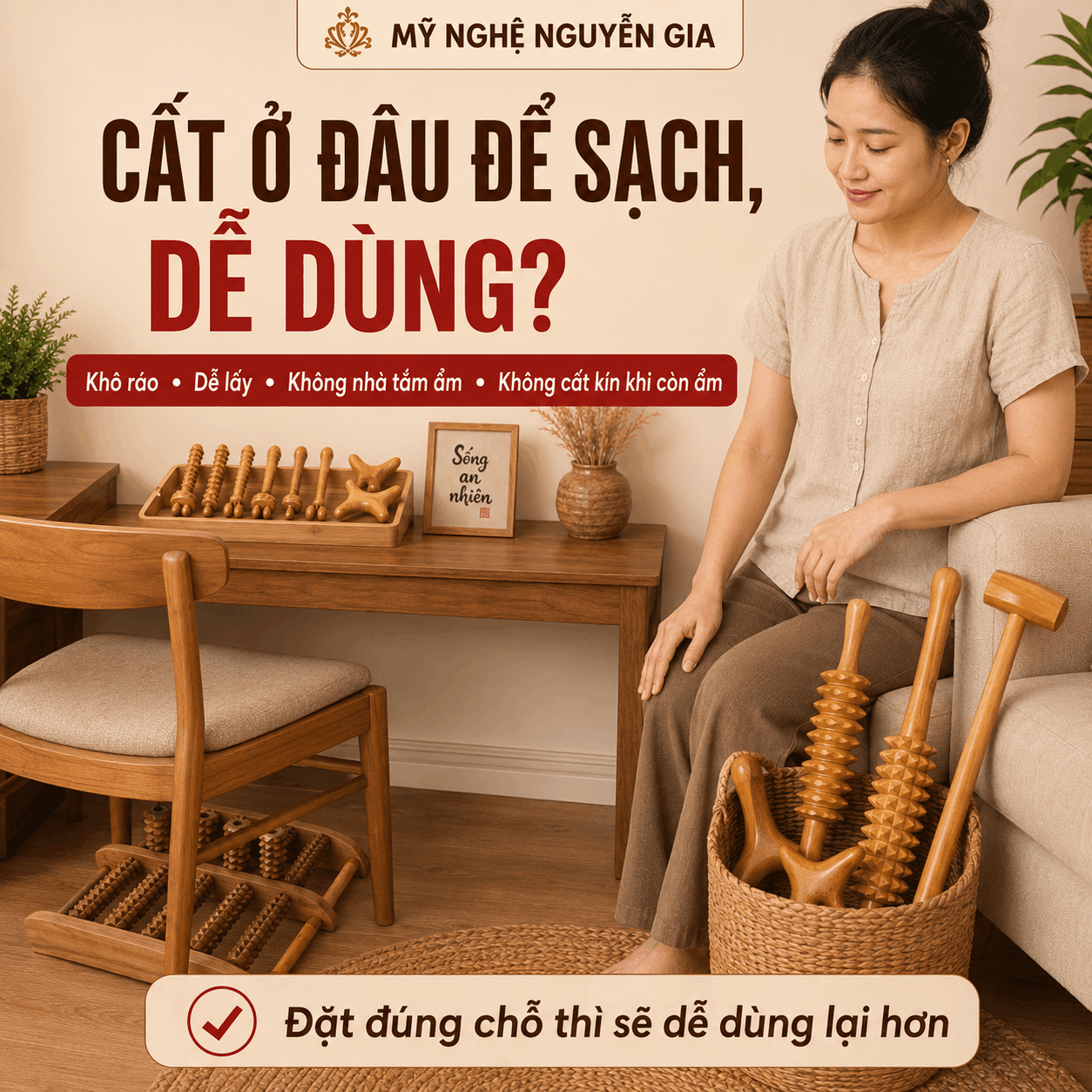 Dụng Cụ Massage Gỗ C&oacute; Cần Vệ Sinh Kh&ocirc;ng? C&aacute;ch Lau Rửa V&agrave; Cất Cho Sạch, Dễ D&ugrave;ng L&acirc;u D&agrave;i