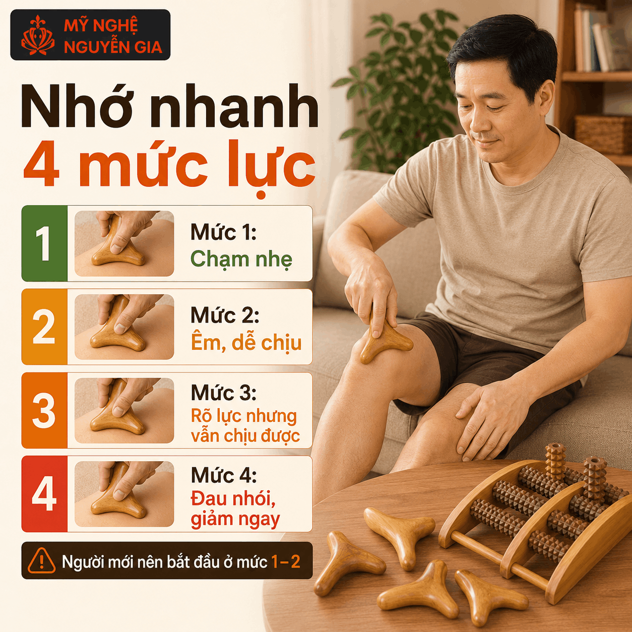 Mới Nhận Dụng Cụ Massage Gỗ: Dùng Lực Thế Nào Để Êm, Không Bị Đau Thêm?