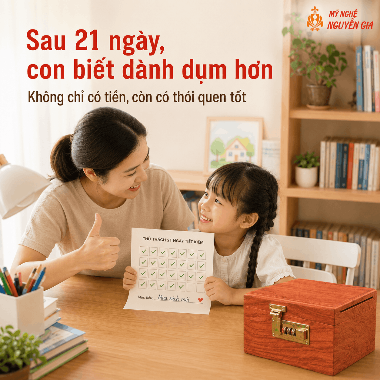 21 Ngày Cùng Con Tiết Kiệm: Bảng Theo Dõi Dễ Làm
