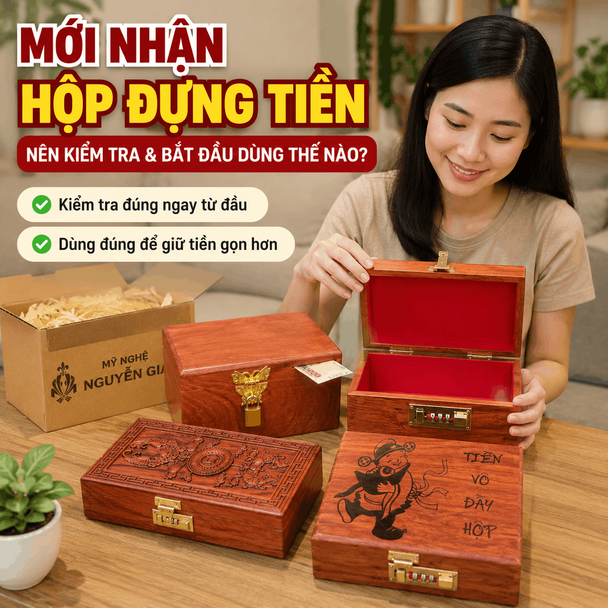 Mới Nhận Hộp Đựng Tiền: N&ecirc;n Kiểm Tra V&agrave; Bắt Đầu D&ugrave;ng Thế N&agrave;o?
