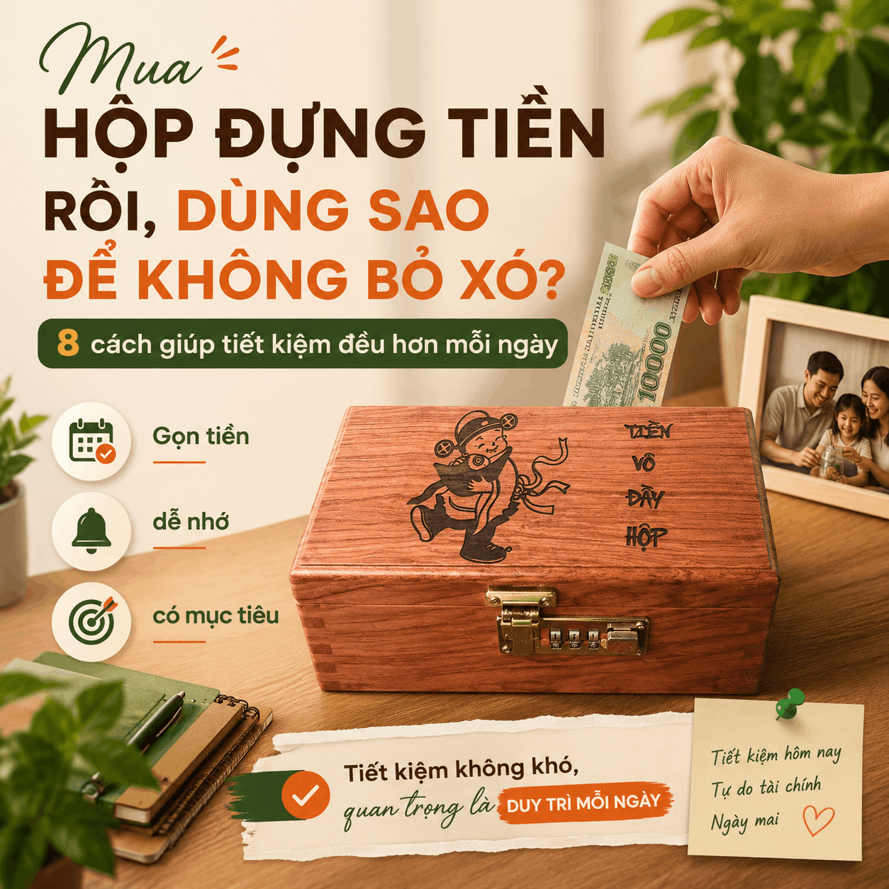 Sau Khi Mua Hộp Đựng Tiền N&ecirc;n D&ugrave;ng Thế N&agrave;o Để Tiết Kiệm Đều Hơn V&agrave; Kh&ocirc;ng Bỏ X&oacute;?