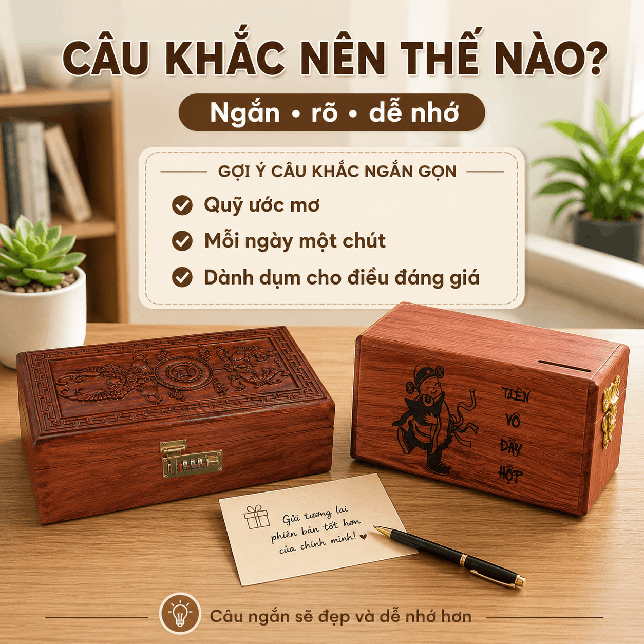 Tặng Hộp Đựng Tiền N&ecirc;n Ghi G&igrave;, Khắc G&igrave; Để M&oacute;n Qu&agrave; C&oacute; &Yacute; Nghĩa Hơn?