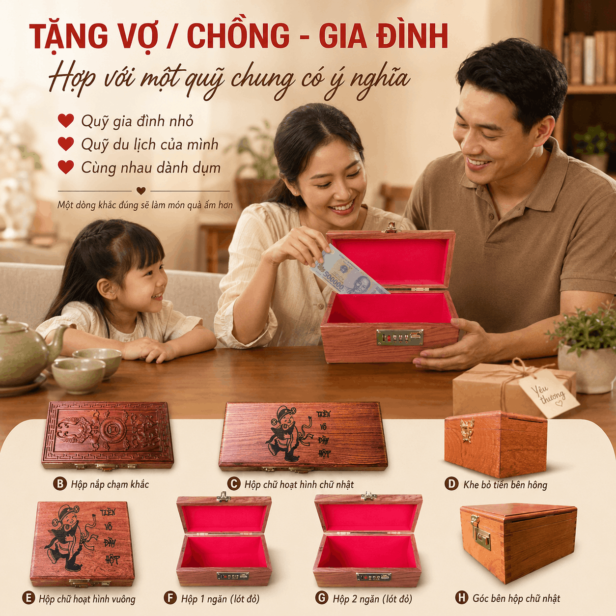Tặng Hộp Đựng Tiền N&ecirc;n Ghi G&igrave;, Khắc G&igrave; Để M&oacute;n Qu&agrave; C&oacute; &Yacute; Nghĩa Hơn?