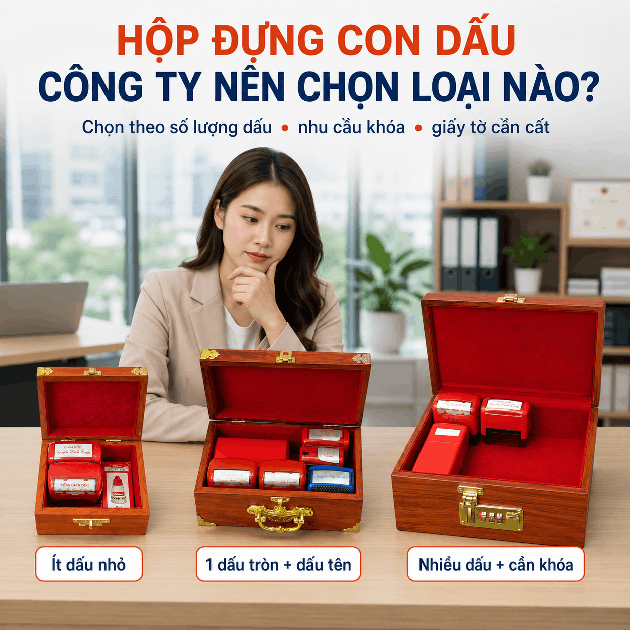Hộp Đựng Con Dấu C&ocirc;ng Ty N&ecirc;n Chọn Loại N&agrave;o?