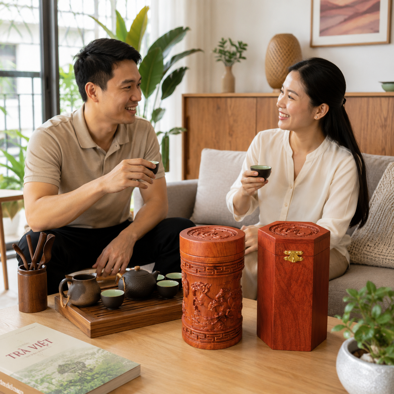 Hộp đựng tr&agrave; gỗ c&oacute; g&igrave; hay hơn hộp tr&agrave; th&ocirc;ng thường?