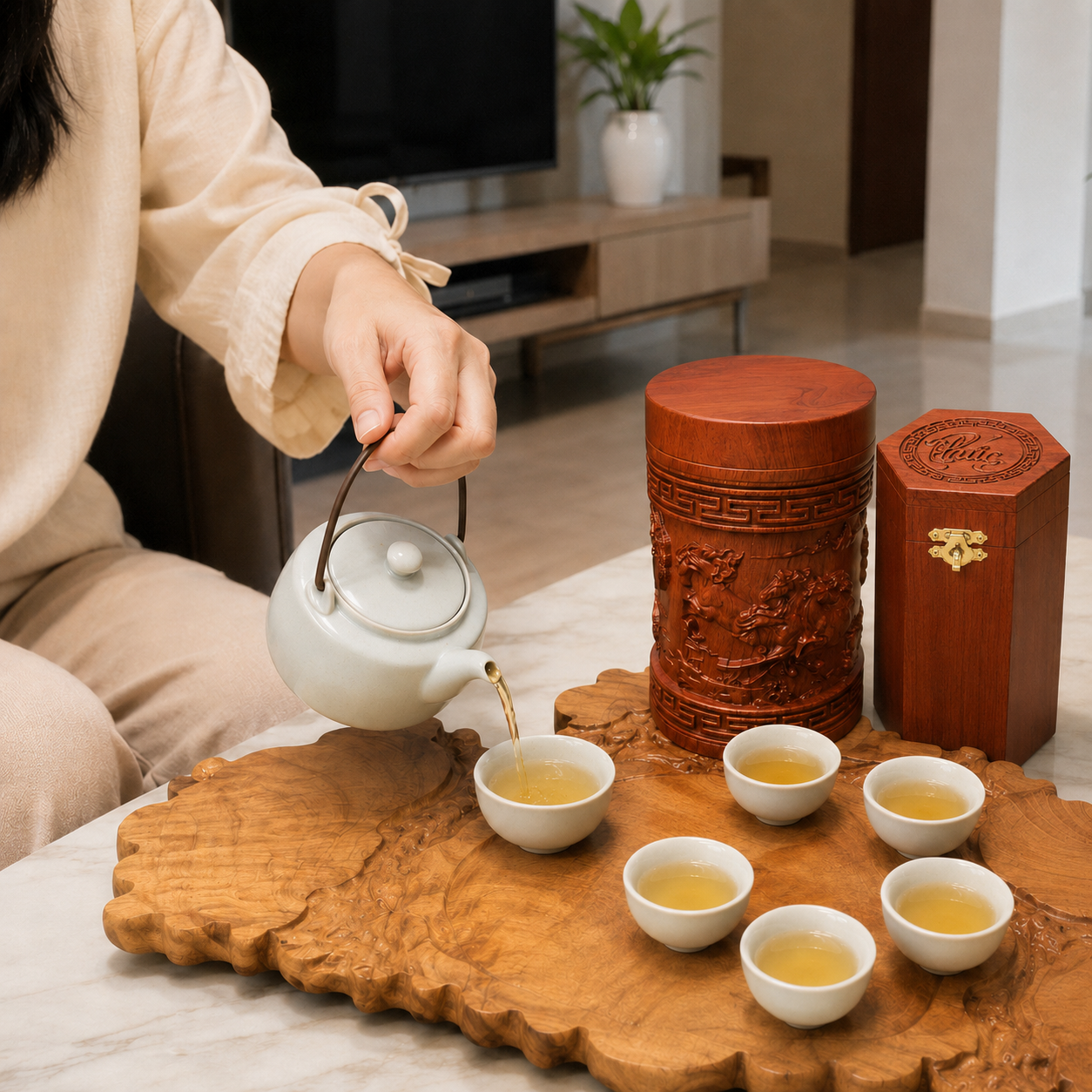 Hộp đựng tr&agrave; gỗ c&oacute; g&igrave; hay hơn hộp tr&agrave; th&ocirc;ng thường?