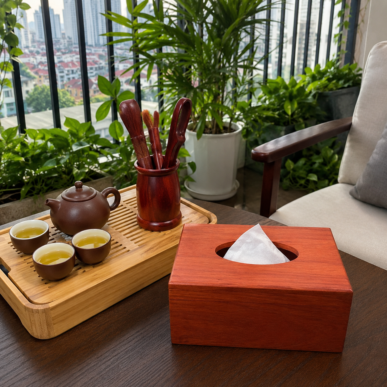 Hộp giấy ăn gỗ để b&agrave;n tr&agrave; c&oacute; n&ecirc;n d&ugrave;ng kh&ocirc;ng?