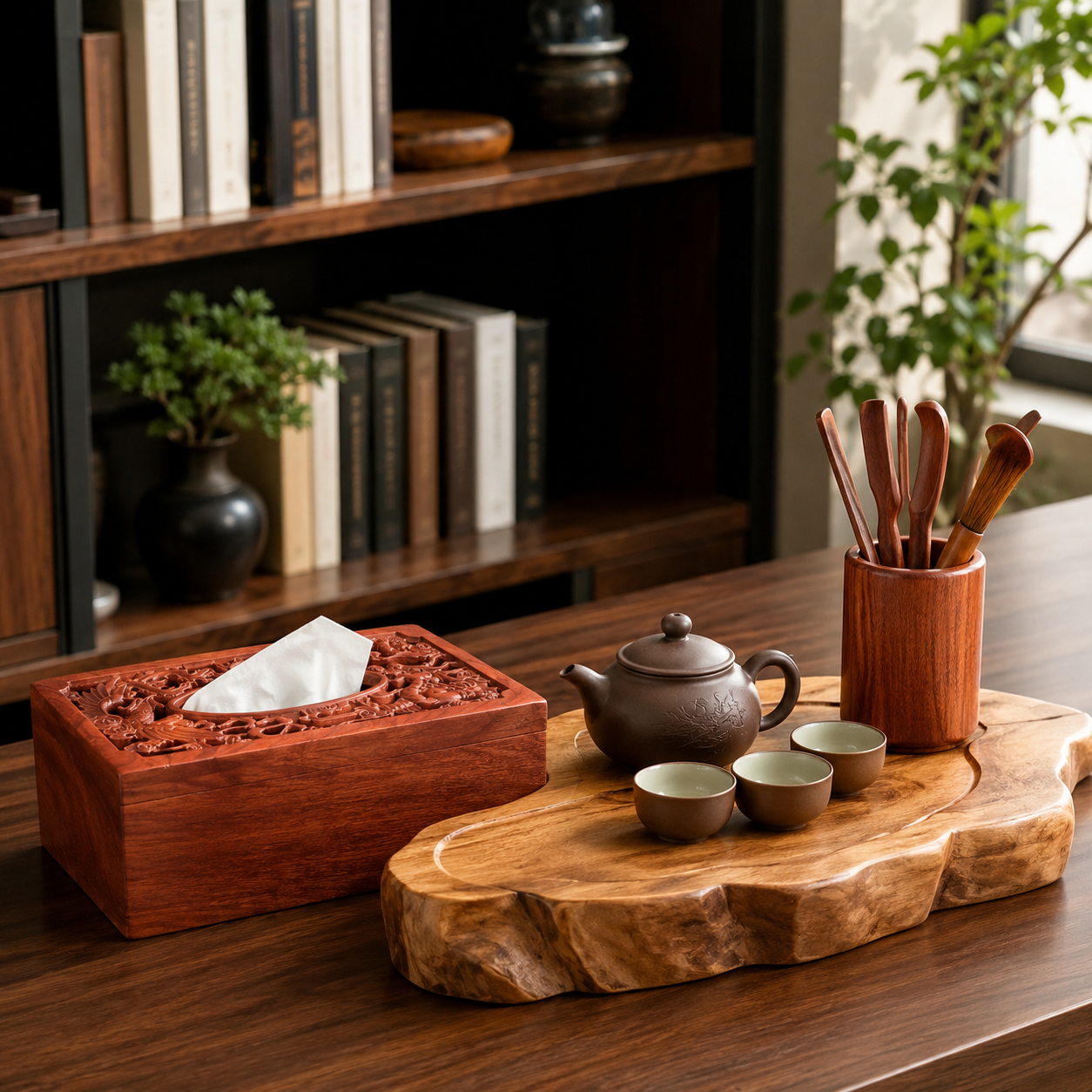 Hộp giấy ăn gỗ để b&agrave;n tr&agrave; c&oacute; n&ecirc;n d&ugrave;ng kh&ocirc;ng?
