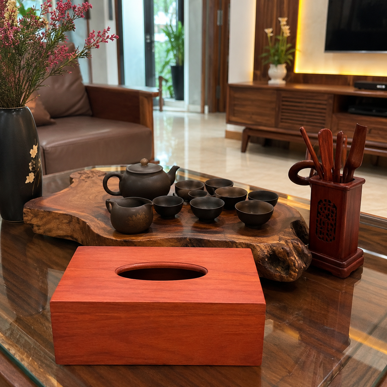 Hộp giấy ăn gỗ để b&agrave;n tr&agrave; c&oacute; n&ecirc;n d&ugrave;ng kh&ocirc;ng?