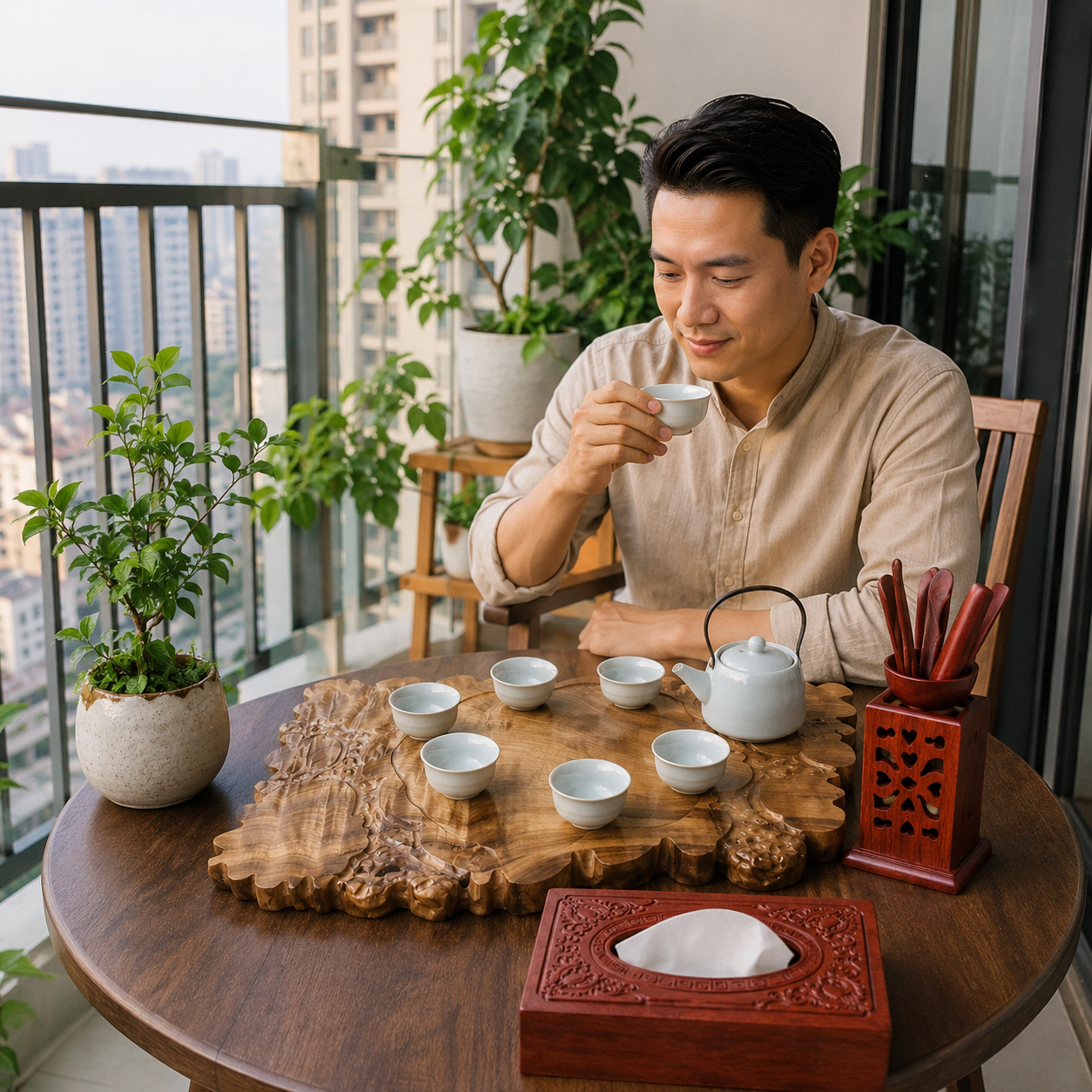 Hộp giấy ăn gỗ để b&agrave;n tr&agrave; c&oacute; n&ecirc;n d&ugrave;ng kh&ocirc;ng?