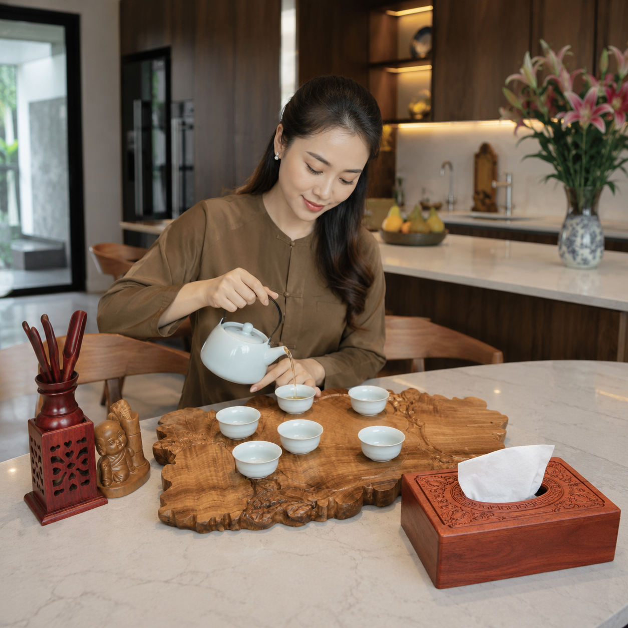 Hộp giấy ăn gỗ để b&agrave;n tr&agrave; c&oacute; n&ecirc;n d&ugrave;ng kh&ocirc;ng?
