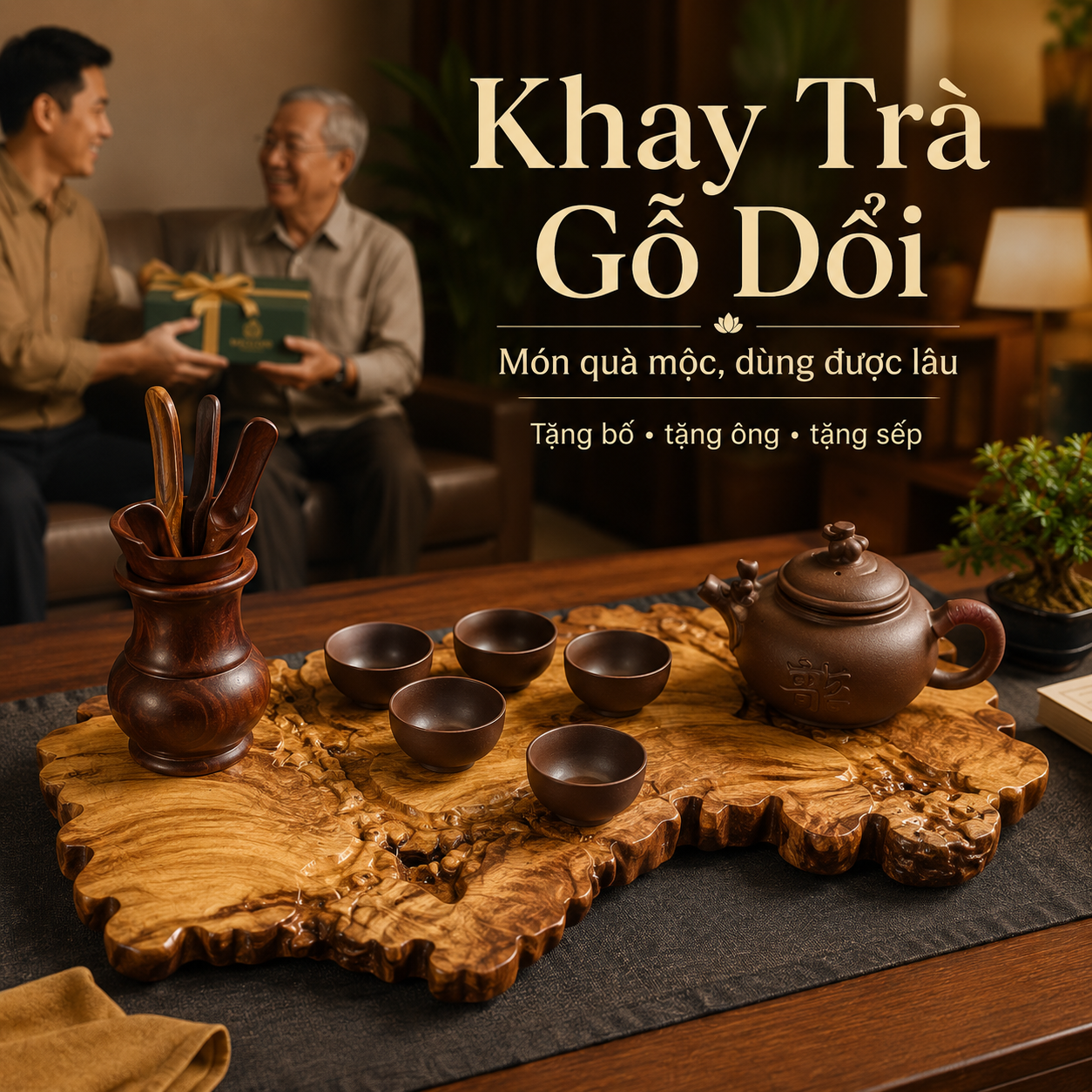 Khay Tr&agrave; Gỗ L&agrave;m Qu&agrave; Tặng C&oacute; Ph&ugrave; Hợp Kh&ocirc;ng?