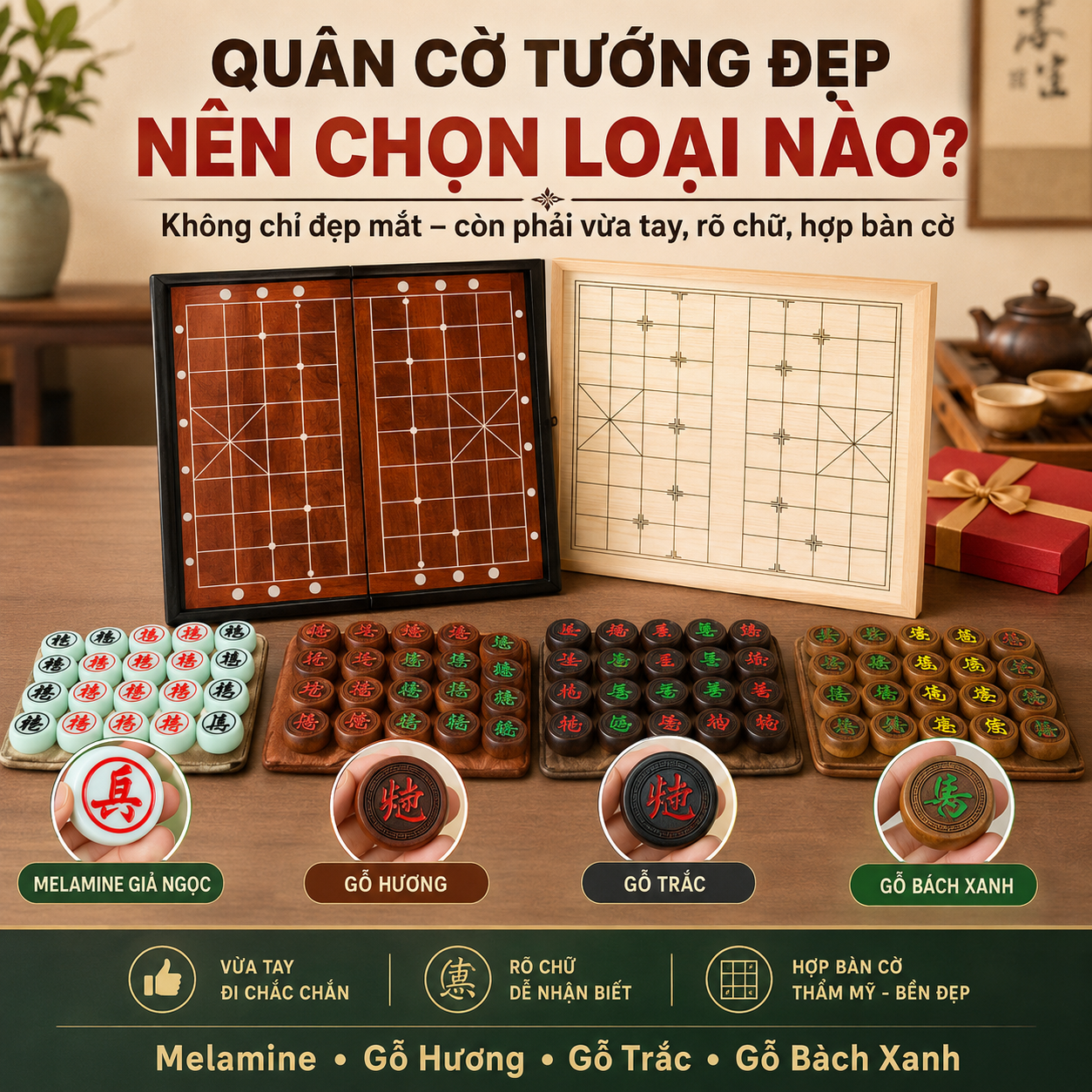 Qu&acirc;n Cờ Tướng Đẹp: Gợi &Yacute; C&aacute;c Mẫu Đ&aacute;ng Chọn V&agrave; C&aacute;ch Phối Với B&agrave;n Cờ