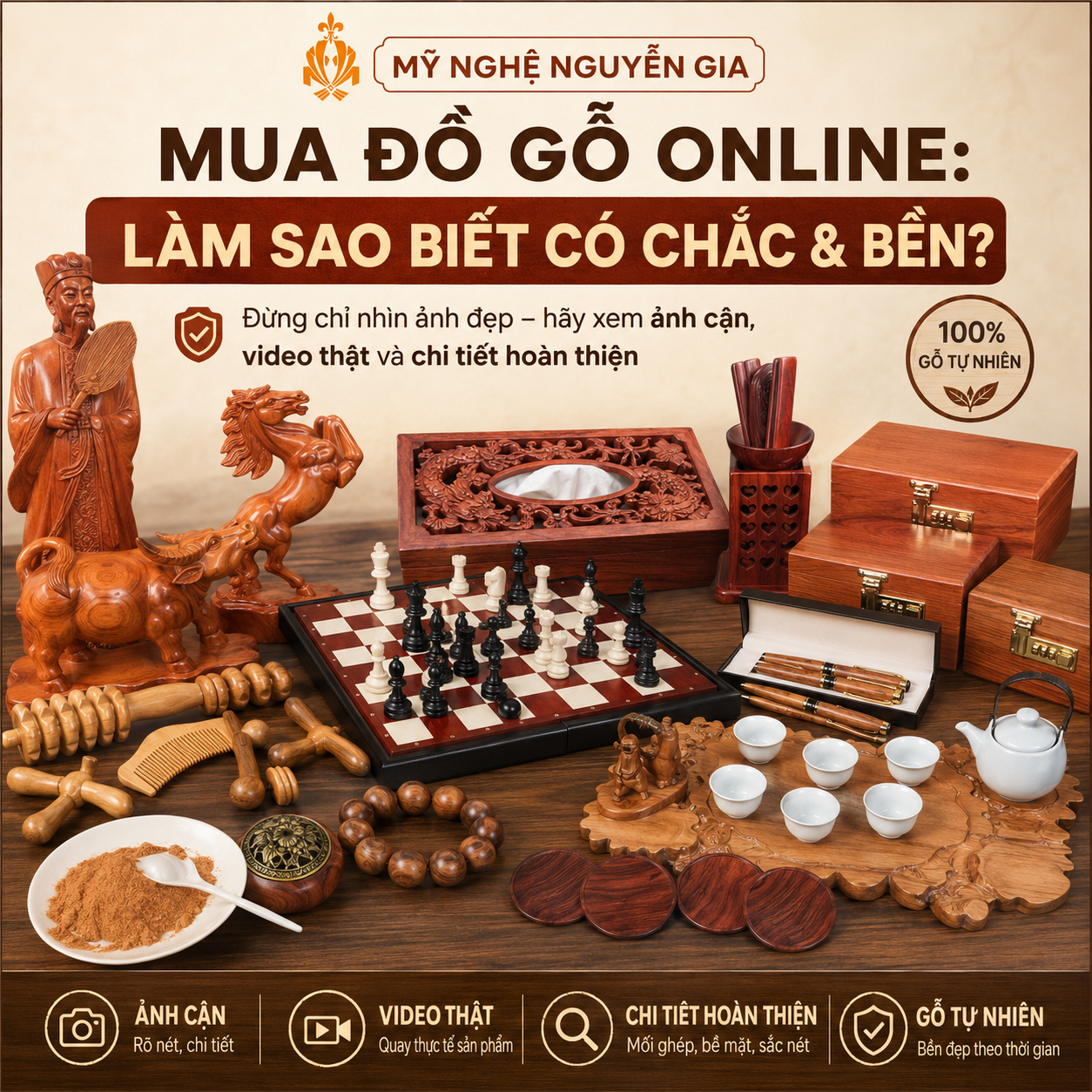 Mua Đồ Gỗ Online L&agrave;m Sao Biết Sản Phẩm C&oacute; Chắc V&agrave; Bền?
