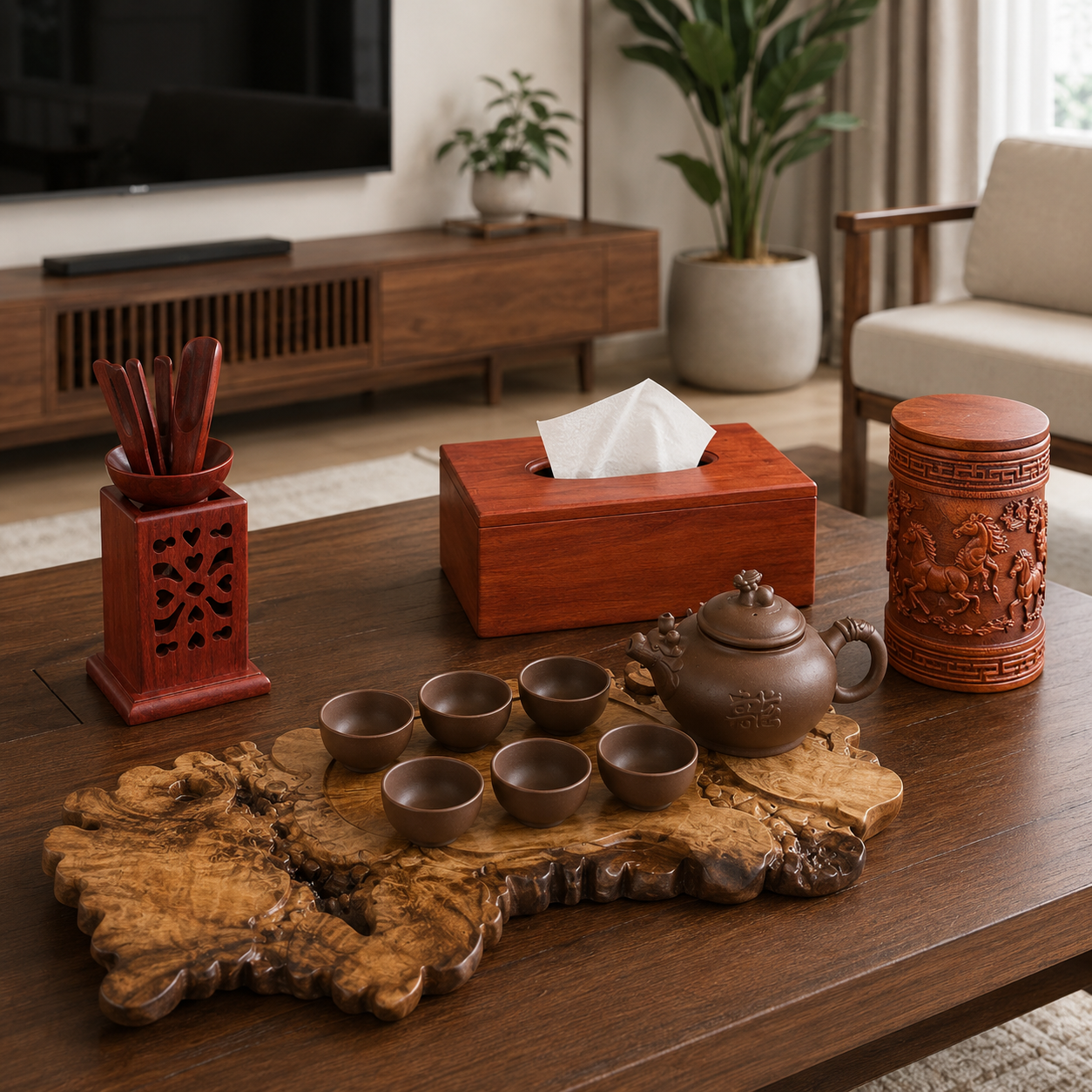 Những m&oacute;n đồ gỗ nhỏ gi&uacute;p b&agrave;n tr&agrave; nh&igrave;n chỉn chu hơn
