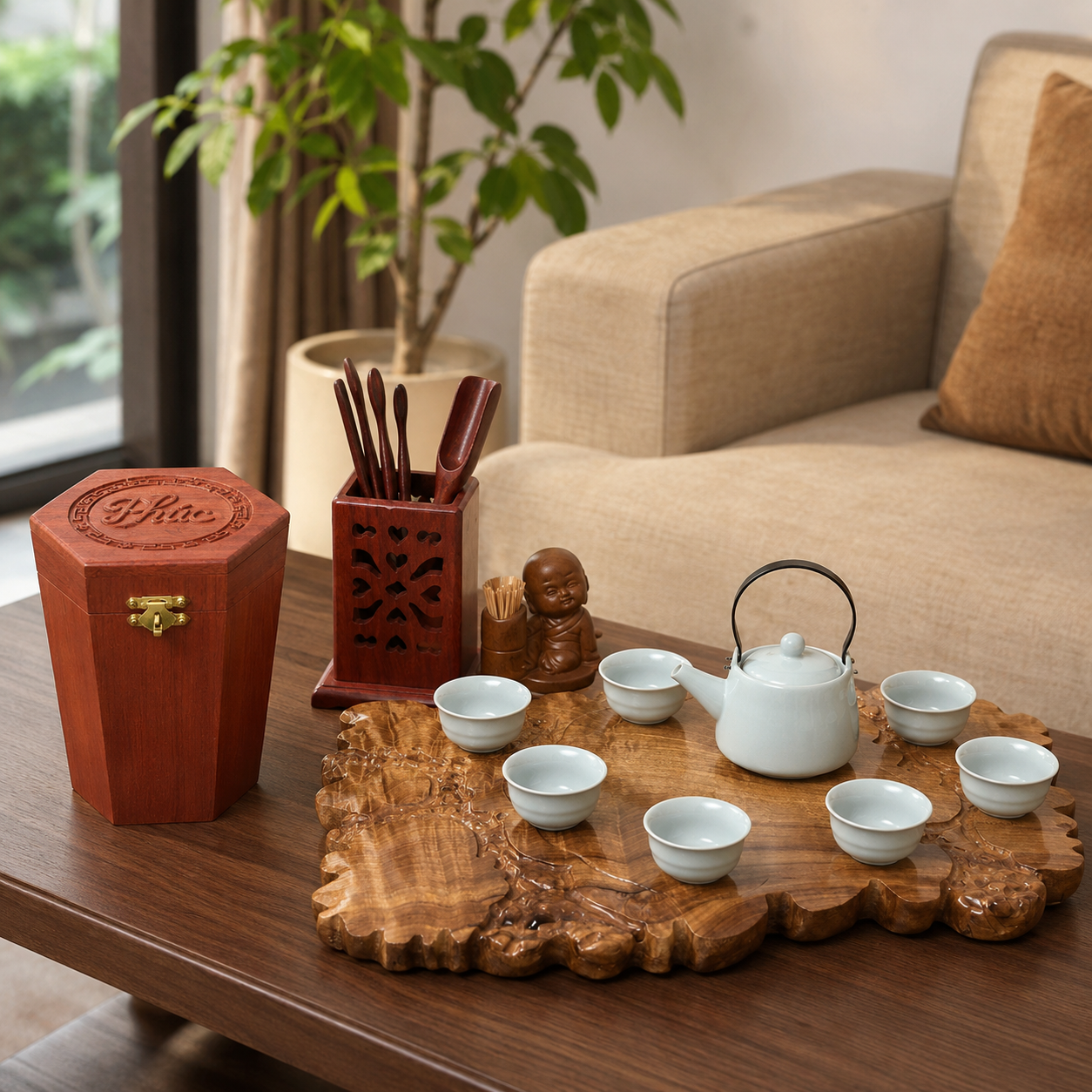 Những m&oacute;n đồ gỗ nhỏ gi&uacute;p b&agrave;n tr&agrave; nh&igrave;n chỉn chu hơn
