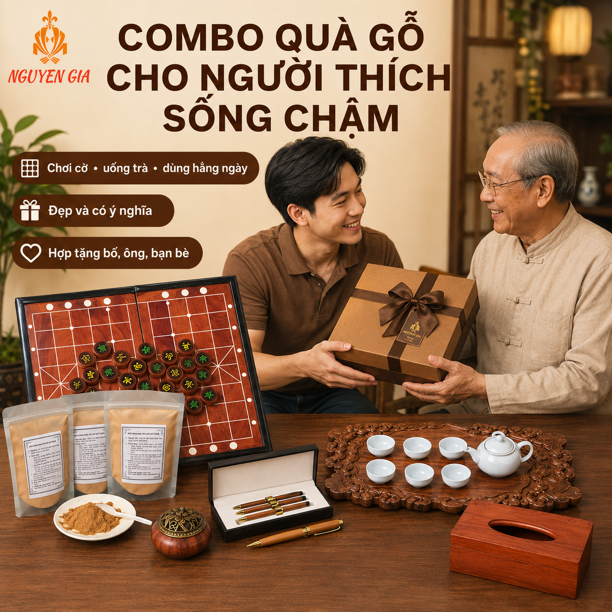 Quà Tặng Bằng Gỗ Cho Ông - Chọn Món Nào Thiết Thực, Ý Nghĩa?